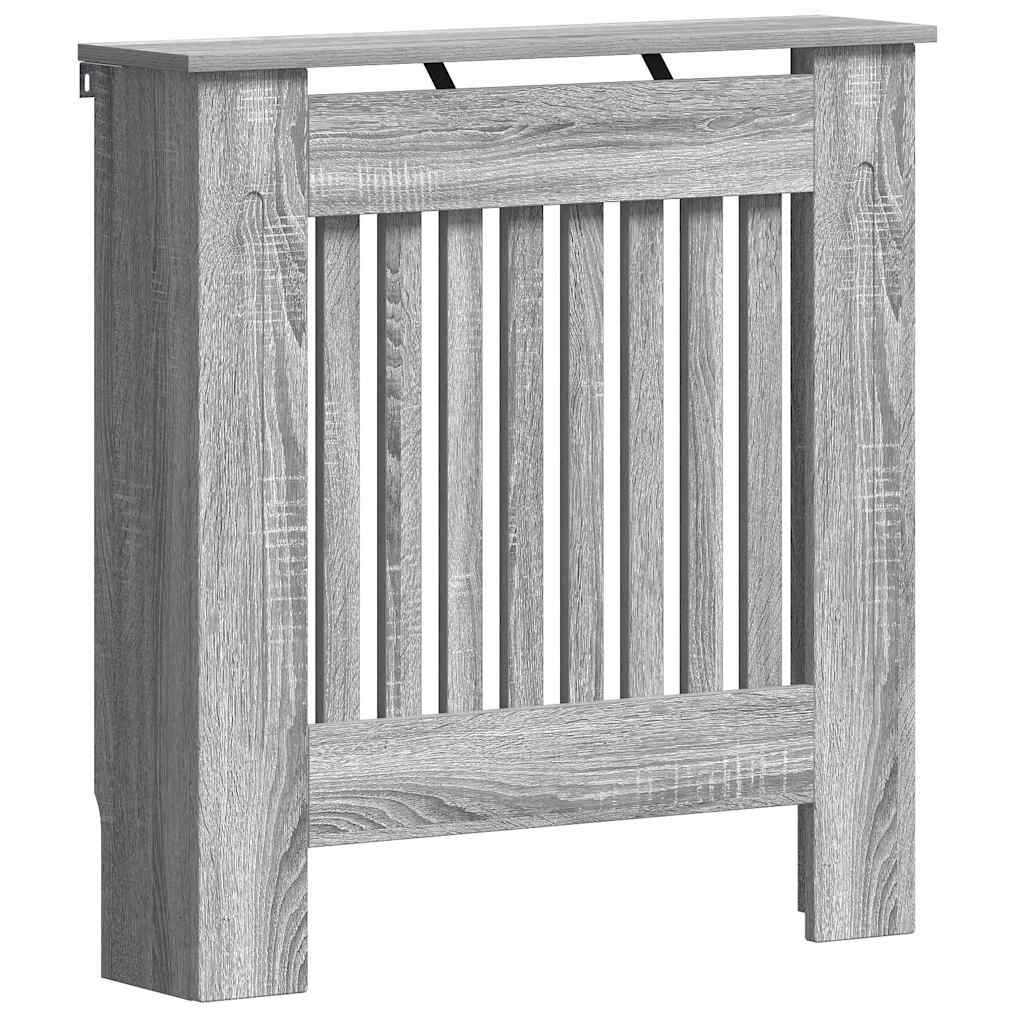 Copertura per radiatori Sonoma grigio 78 x 19 x 81,5 cm