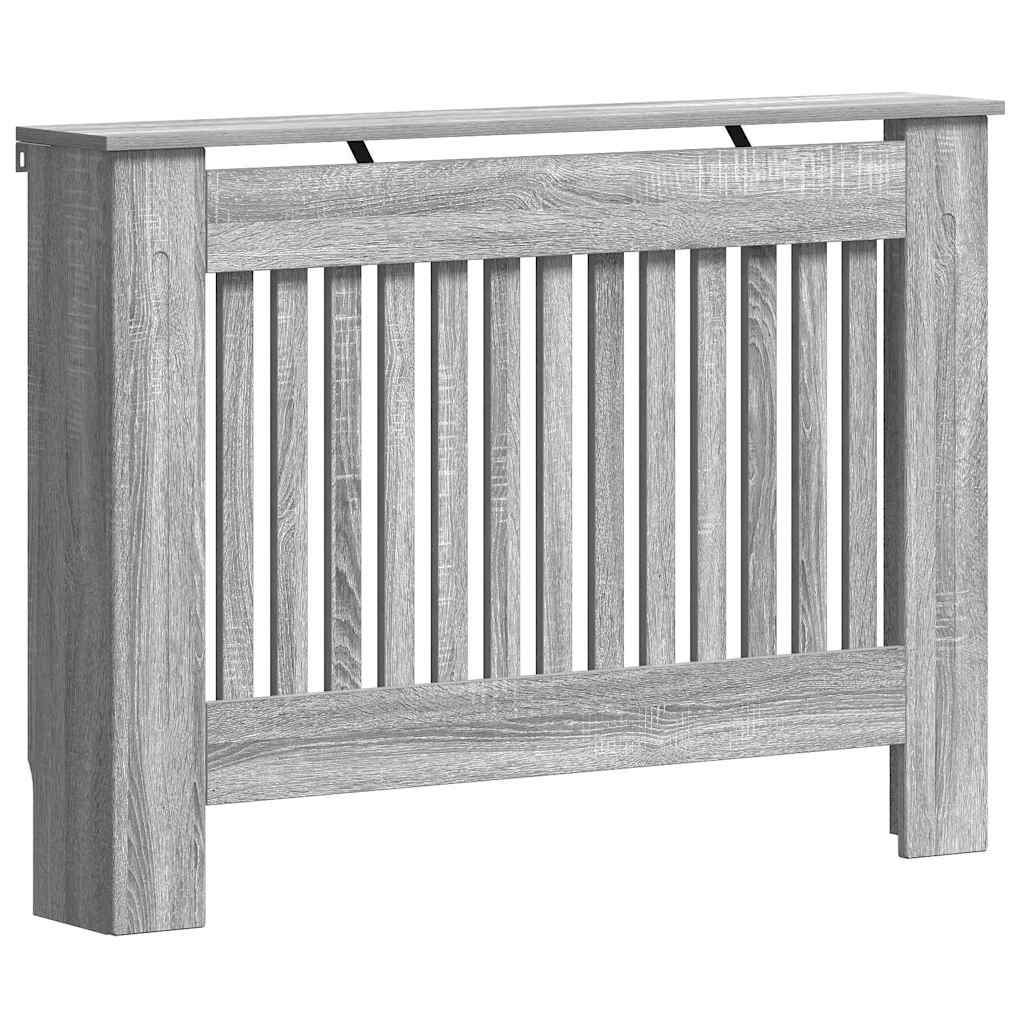 Copertura per radiatori Sonoma grigio 112 x 19 x 81,5 cm