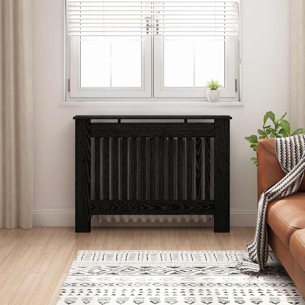 Copertura per radiatori Rovere Nero 112 x 19 x 81,5 cm
