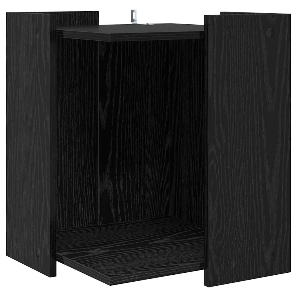 Rifugio per lettiera per gatti Rovere Nero 42 x 42 x 51 cm