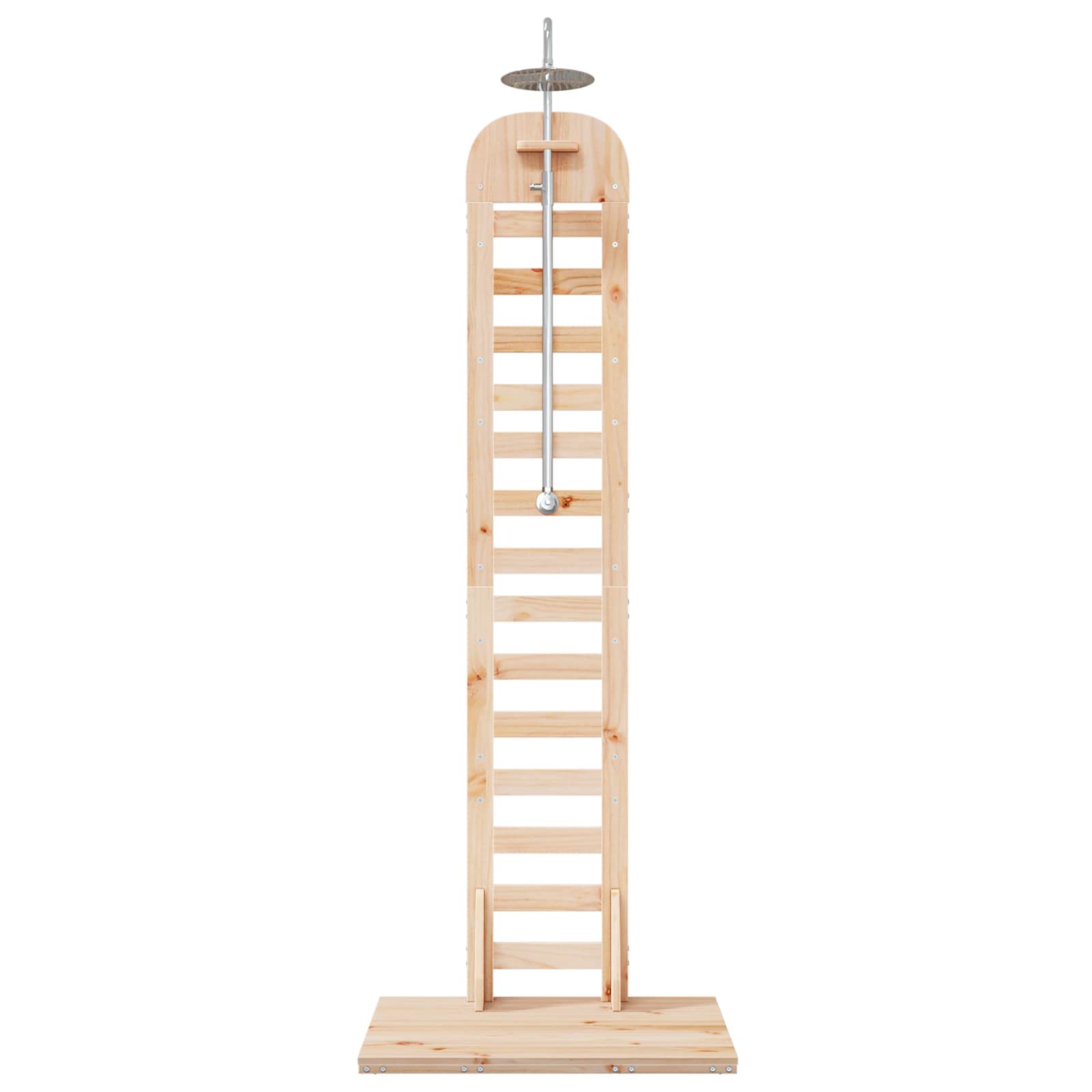 Doccia da esterno 223 cm Legno massello di pino e acciaio inox