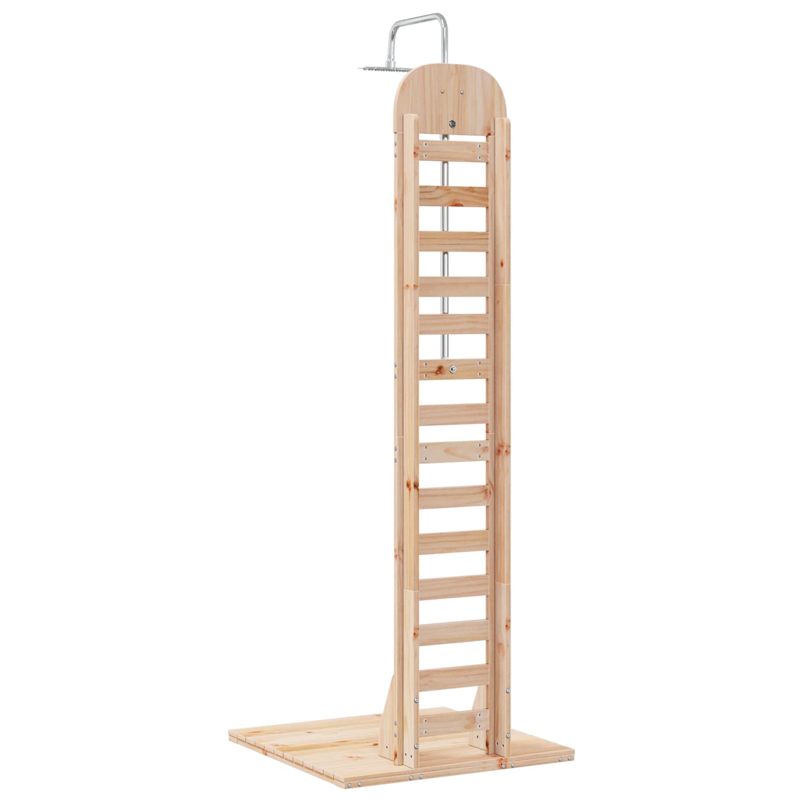 Doccia da esterno 223 cm Legno massello di pino e acciaio inox