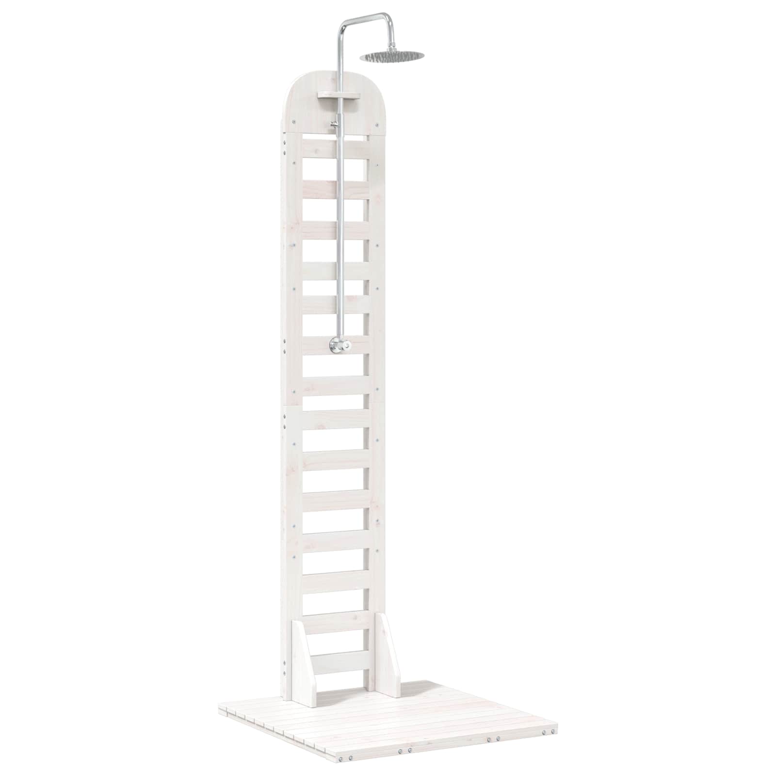 Doccia da esterno 223 cm Legno massello di pino e acciaio inox