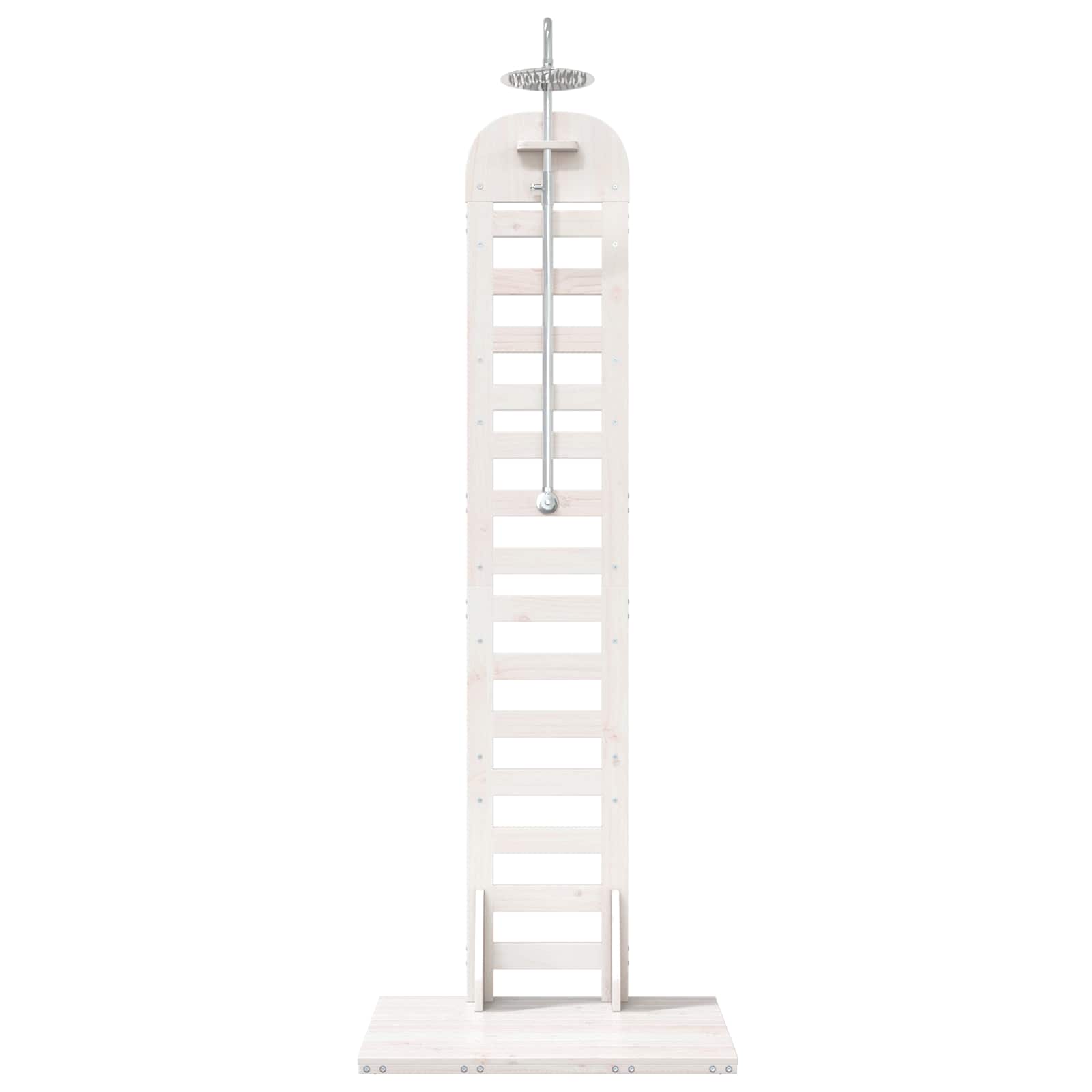 Doccia da esterno 223 cm Legno massello di pino e acciaio inox