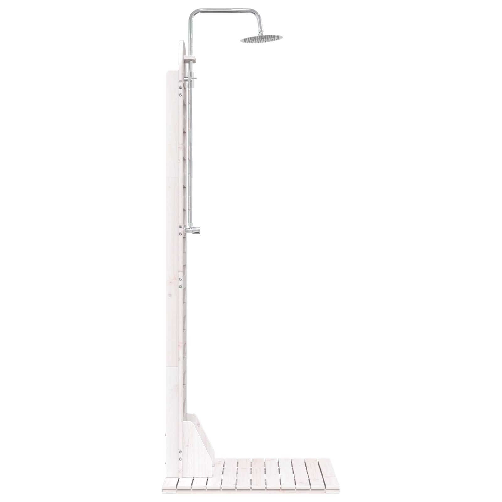 Doccia da esterno 223 cm Legno massello di pino e acciaio inox