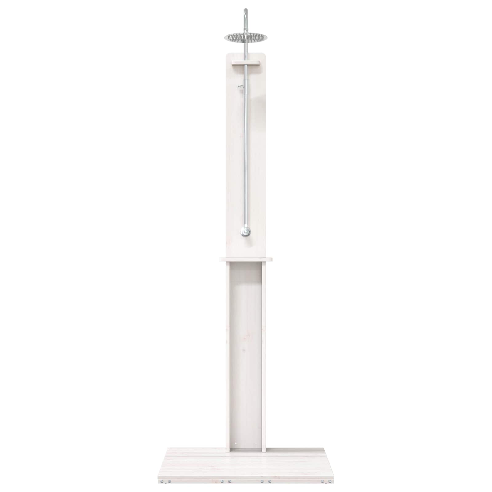 Doccia da esterno 206 cm Legno massello di pino e acciaio inox
