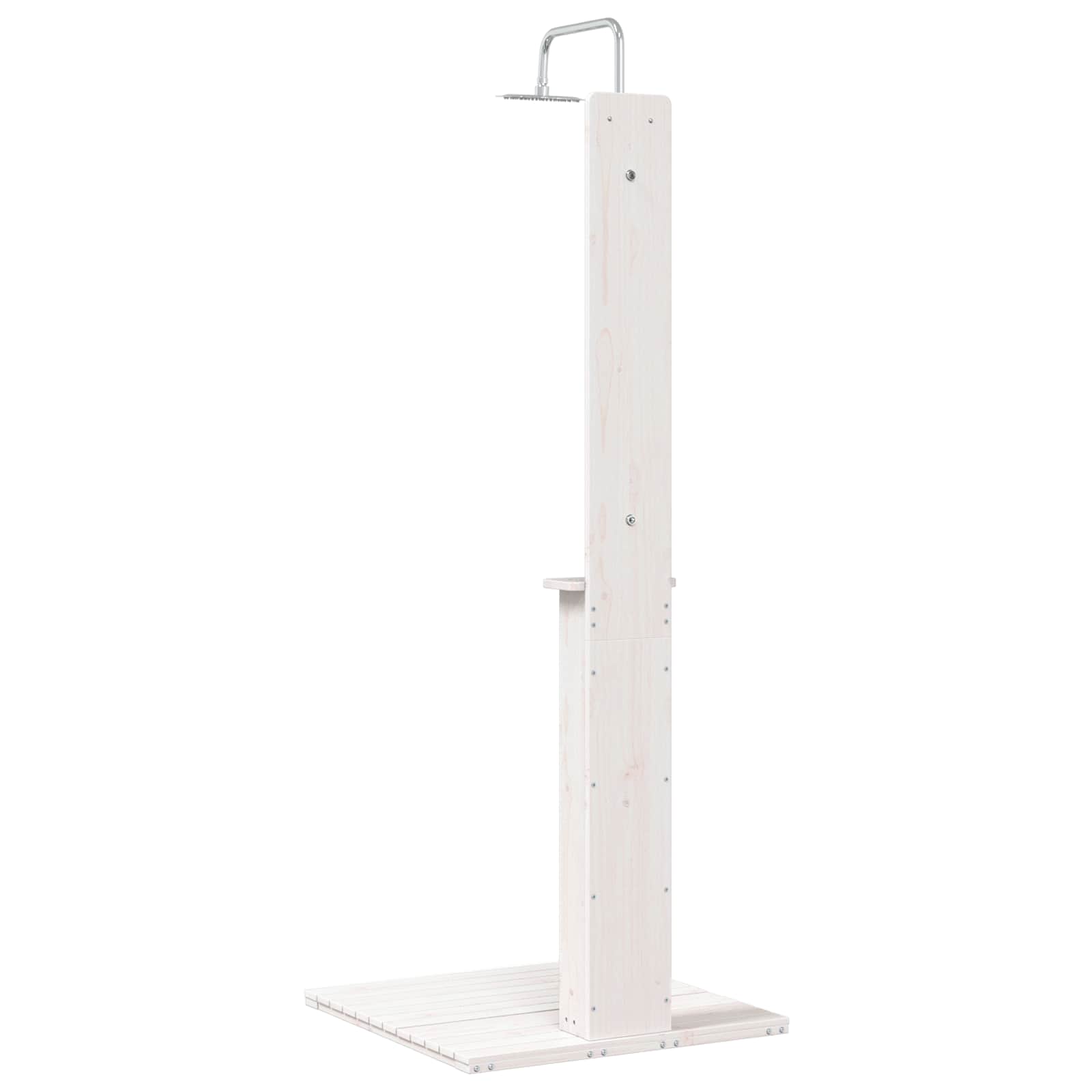 Doccia da esterno 206 cm Legno massello di pino e acciaio inox