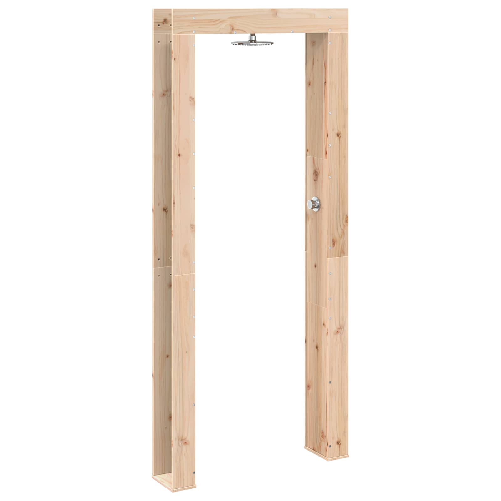Doccia da esterno 226 cm Legno massello di pino e acciaio inox