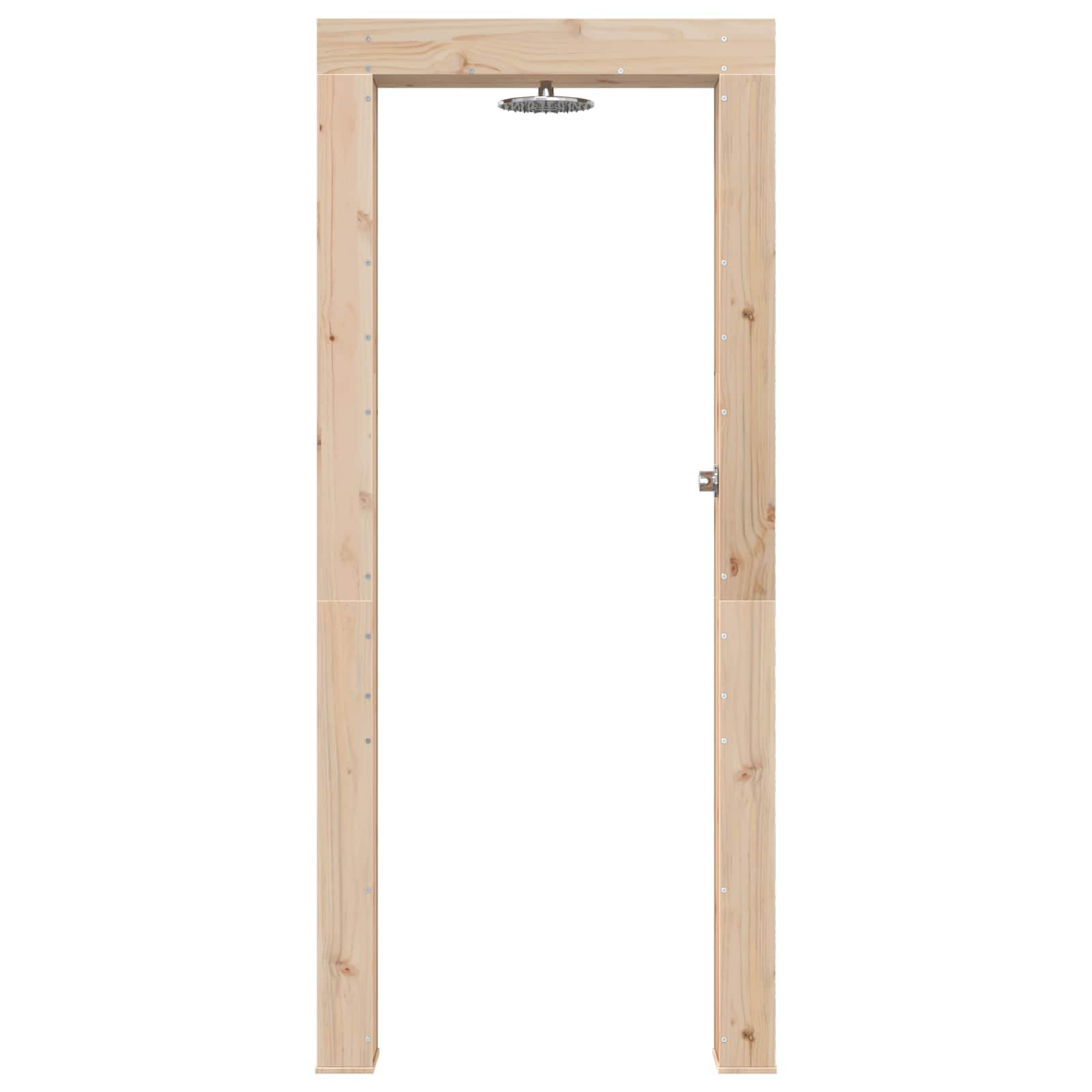 Doccia da esterno 226 cm Legno massello di pino e acciaio inox