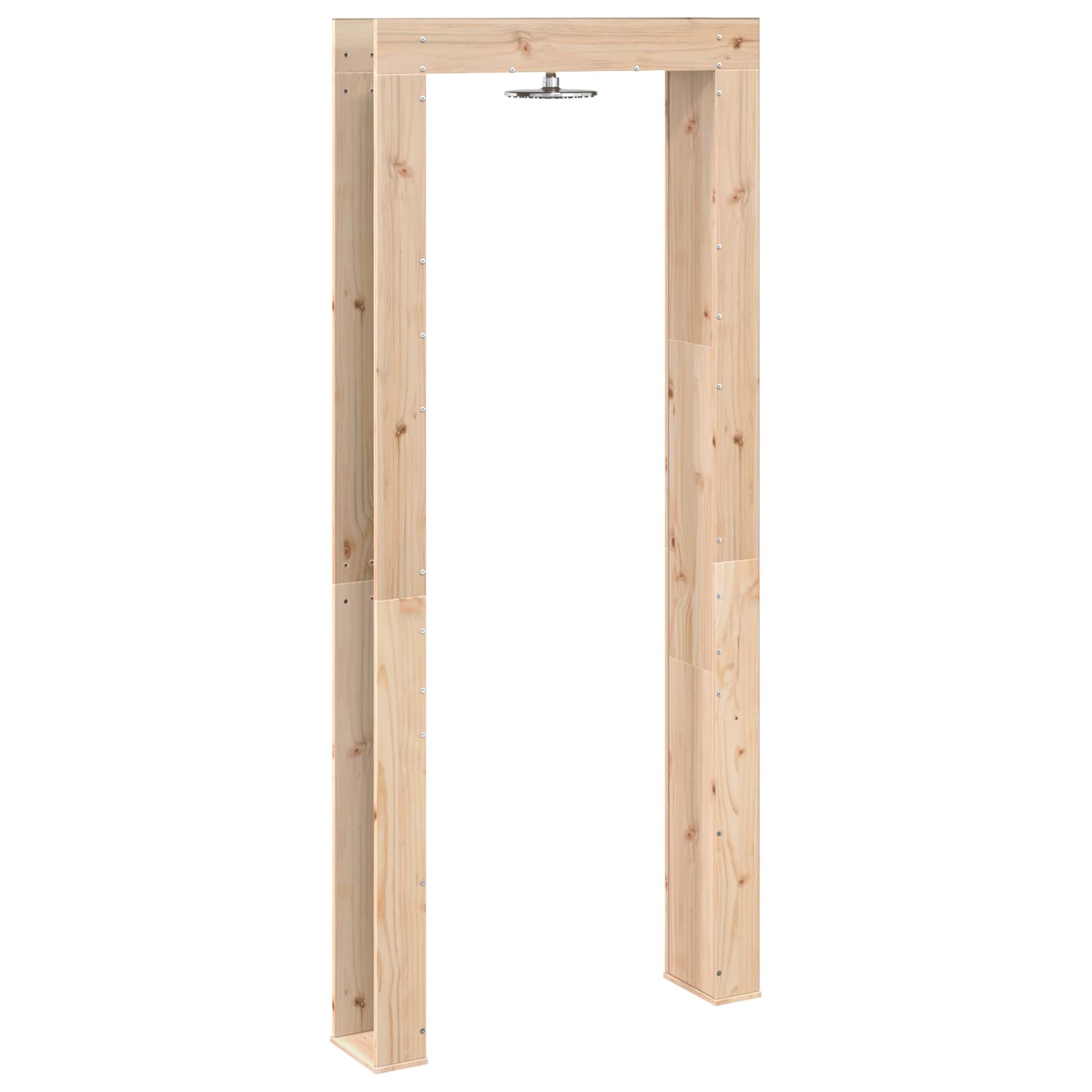Doccia da esterno 226 cm Legno massello di pino e acciaio inox