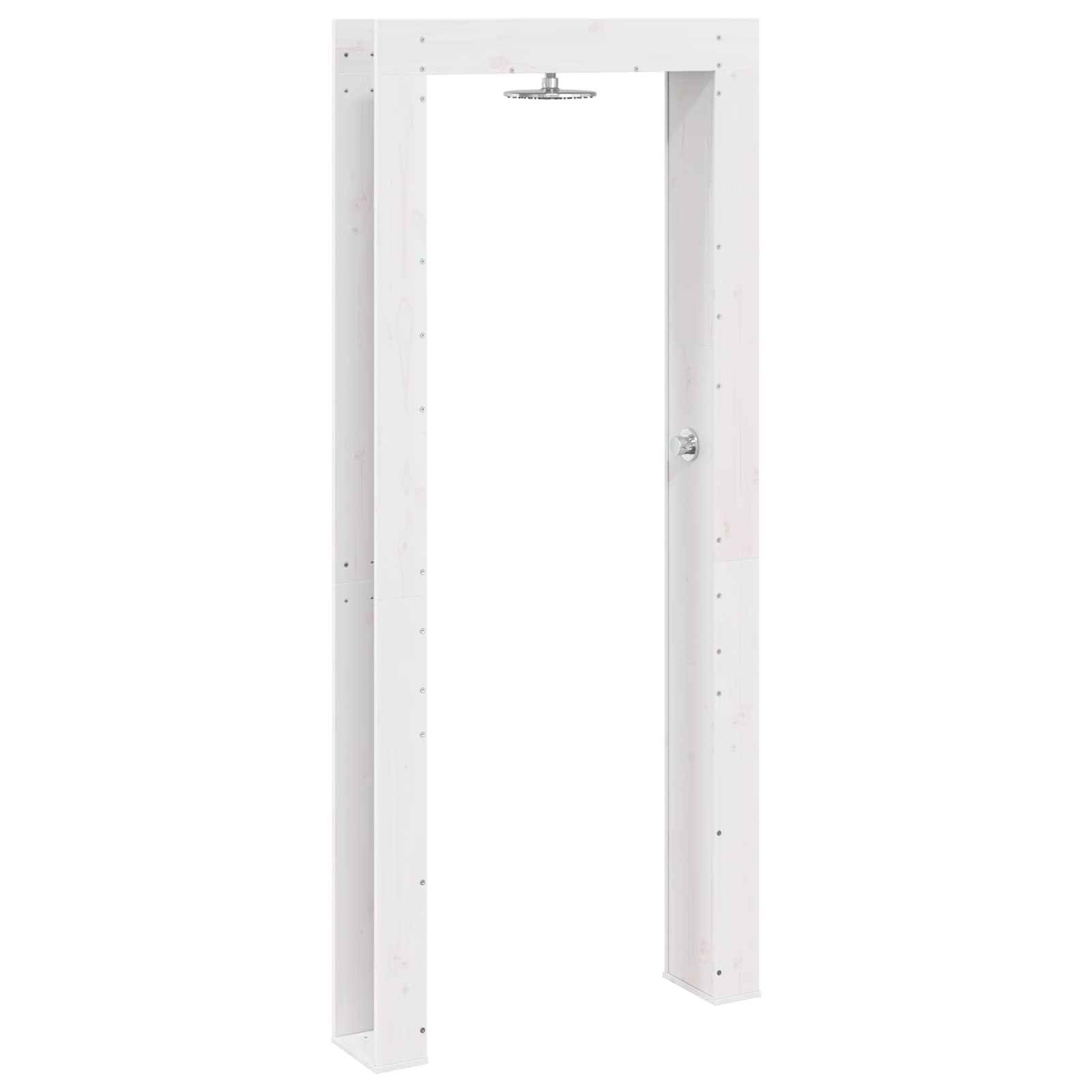 Doccia da esterno 226 cm Legno massello di pino e acciaio inox
