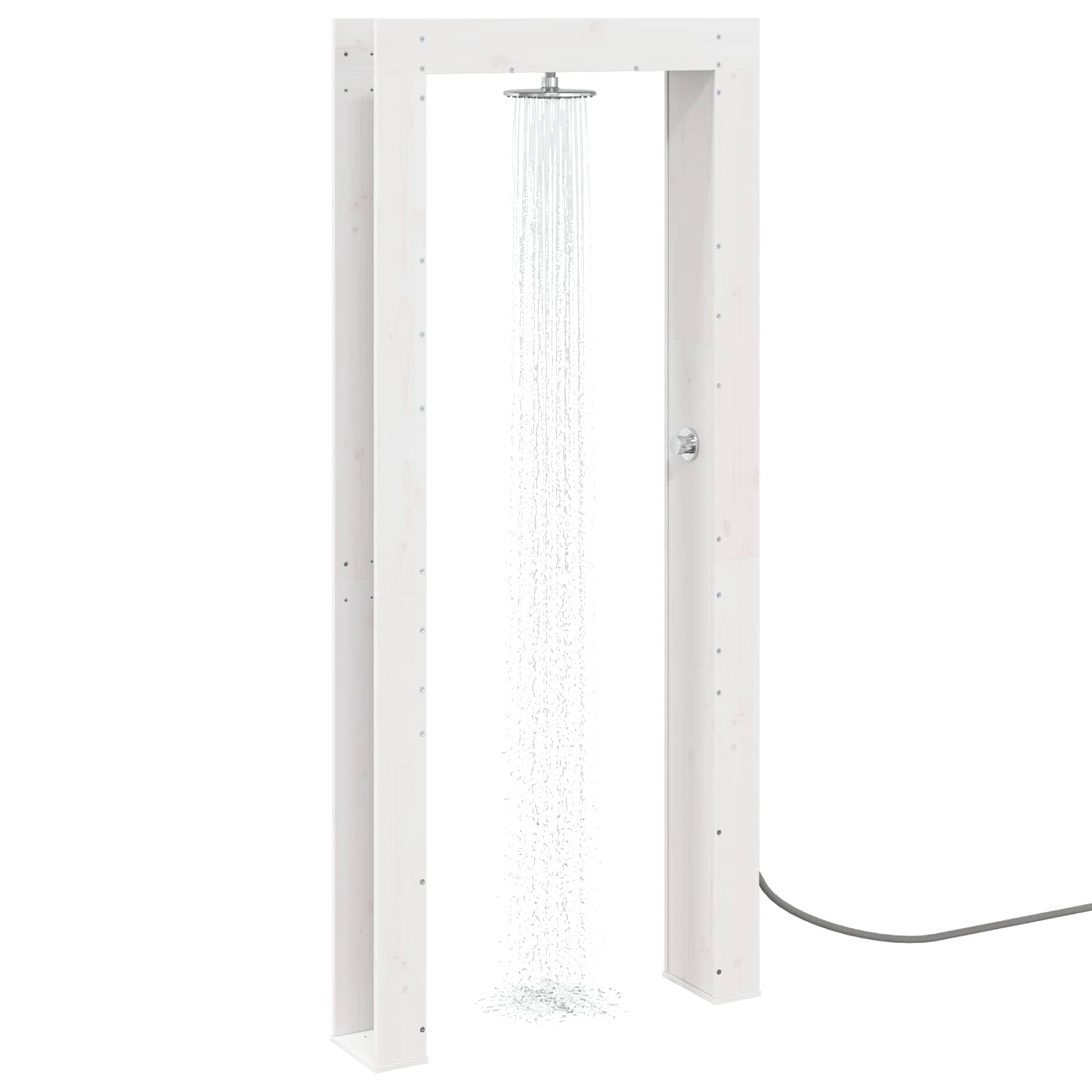 Doccia da esterno 226 cm Legno massello di pino e acciaio inox