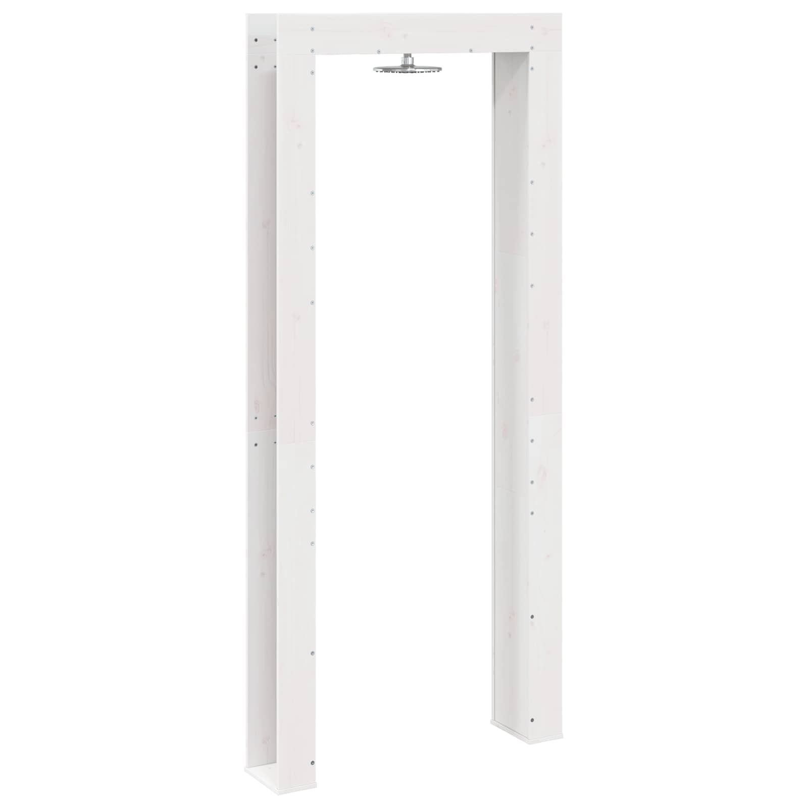 Doccia da esterno 226 cm Legno massello di pino e acciaio inox