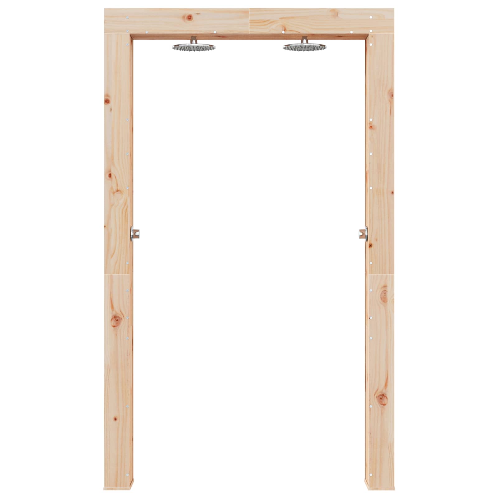 Doccia da esterno 226 cm Legno massello di pino e acciaio inox