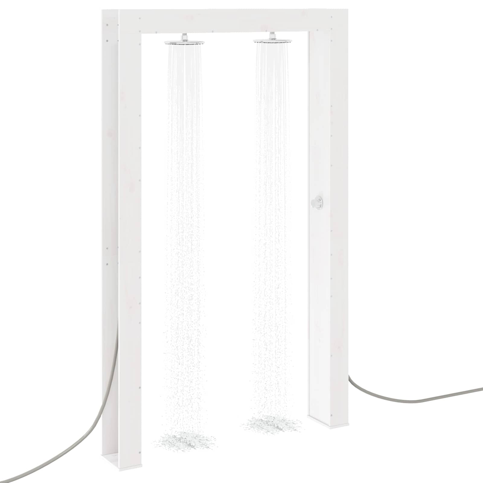 Doccia da esterno 226 cm Legno massello di pino e acciaio inox