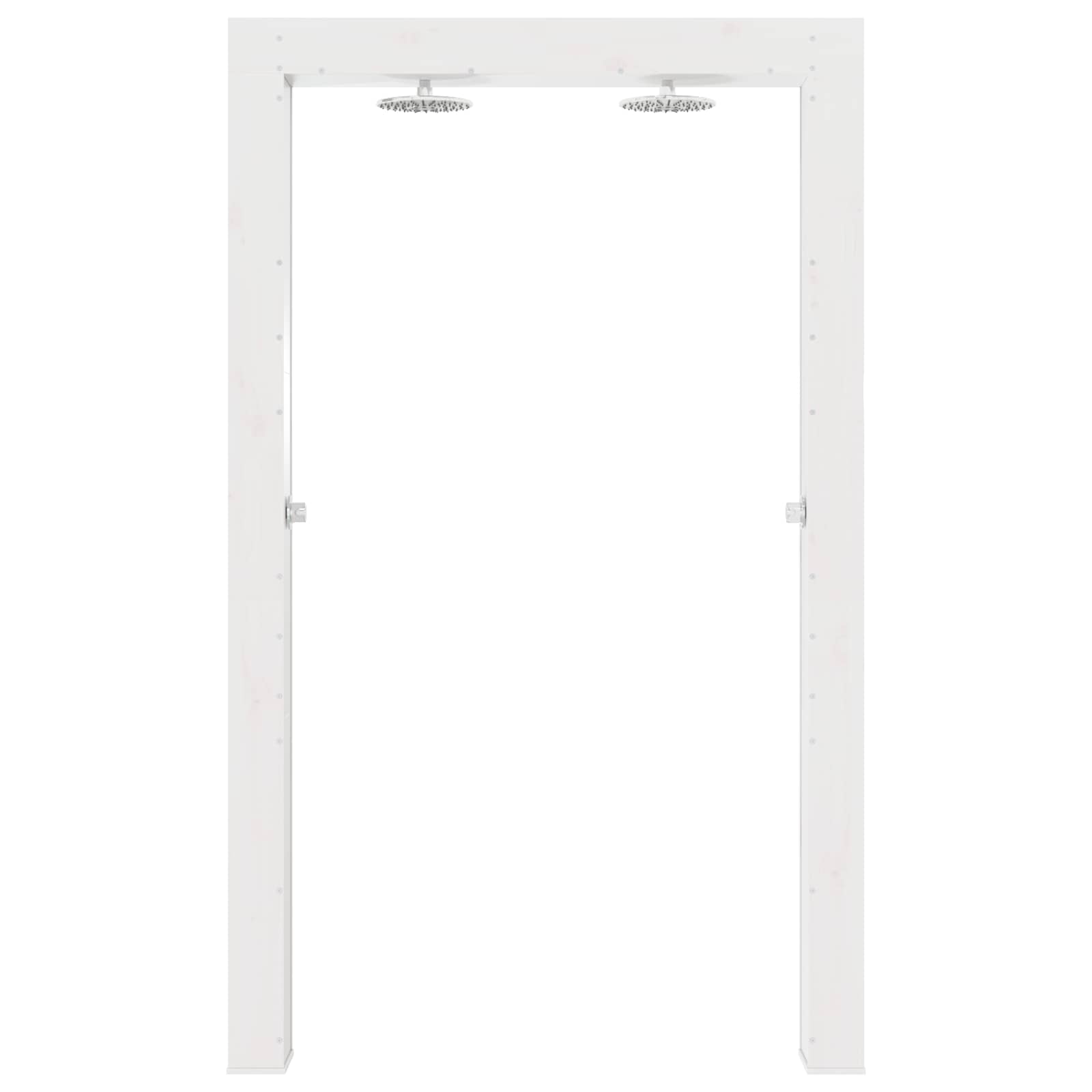 Doccia da esterno 226 cm Legno massello di pino e acciaio inox