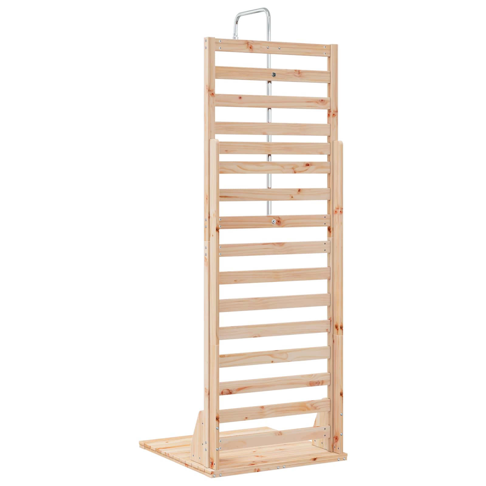 Doccia da esterno 225 cm Legno massello di pino e acciaio inox