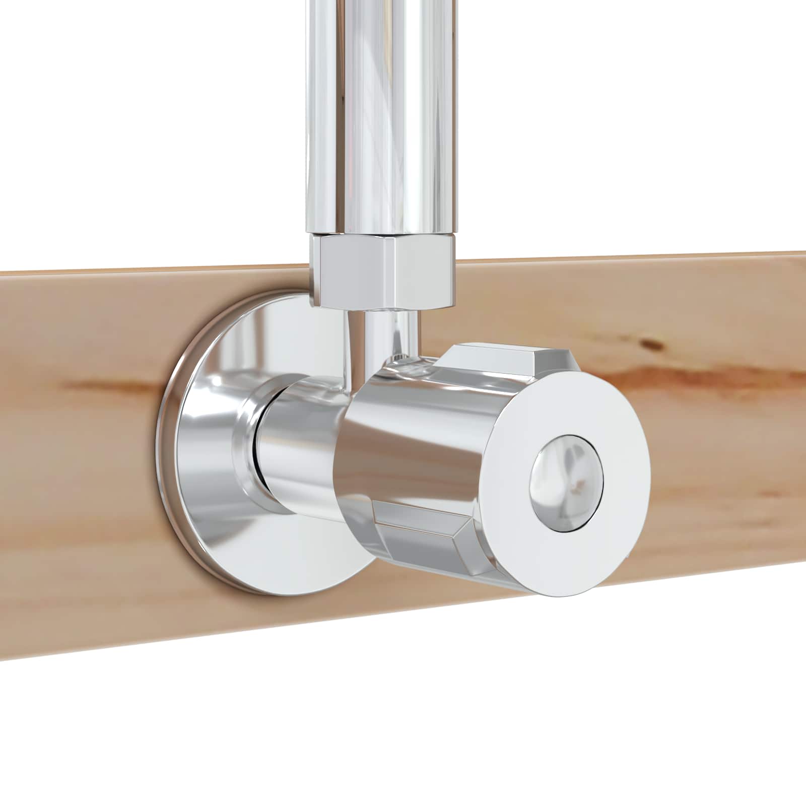 Doccia da esterno 225 cm Legno massello di pino e acciaio inox