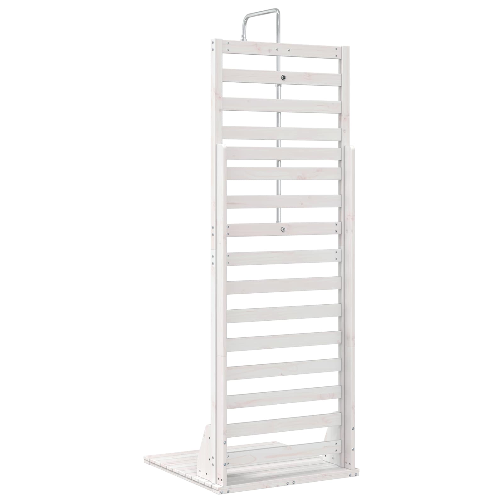 Doccia da esterno 225 cm Legno massello di pino e acciaio inox