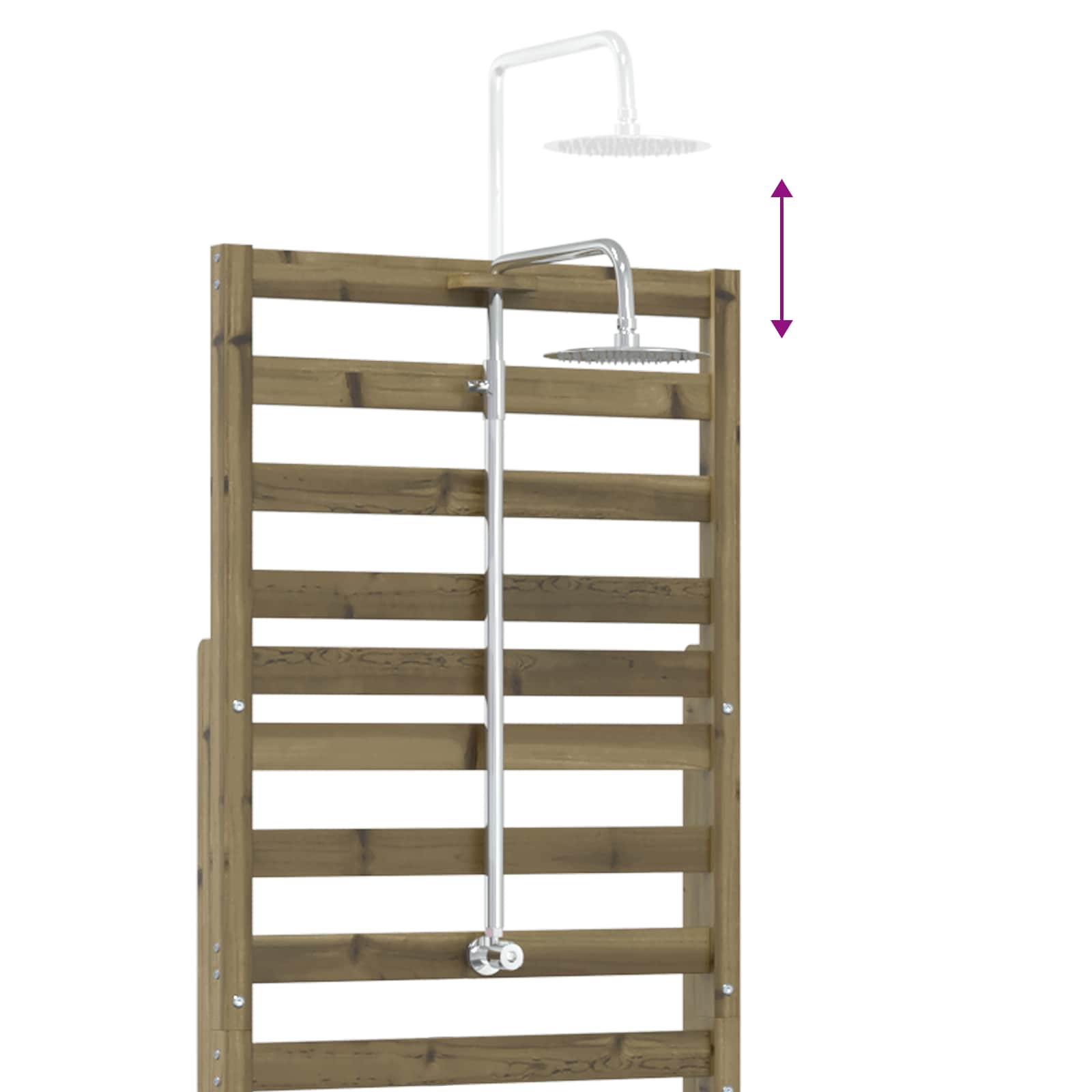 Doccia da esterno 225 cm Naturale