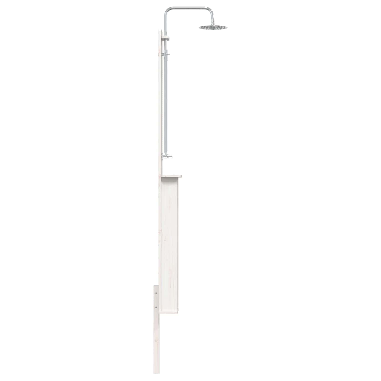 Doccia da esterno 246 cm Legno massello di pino e acciaio inox