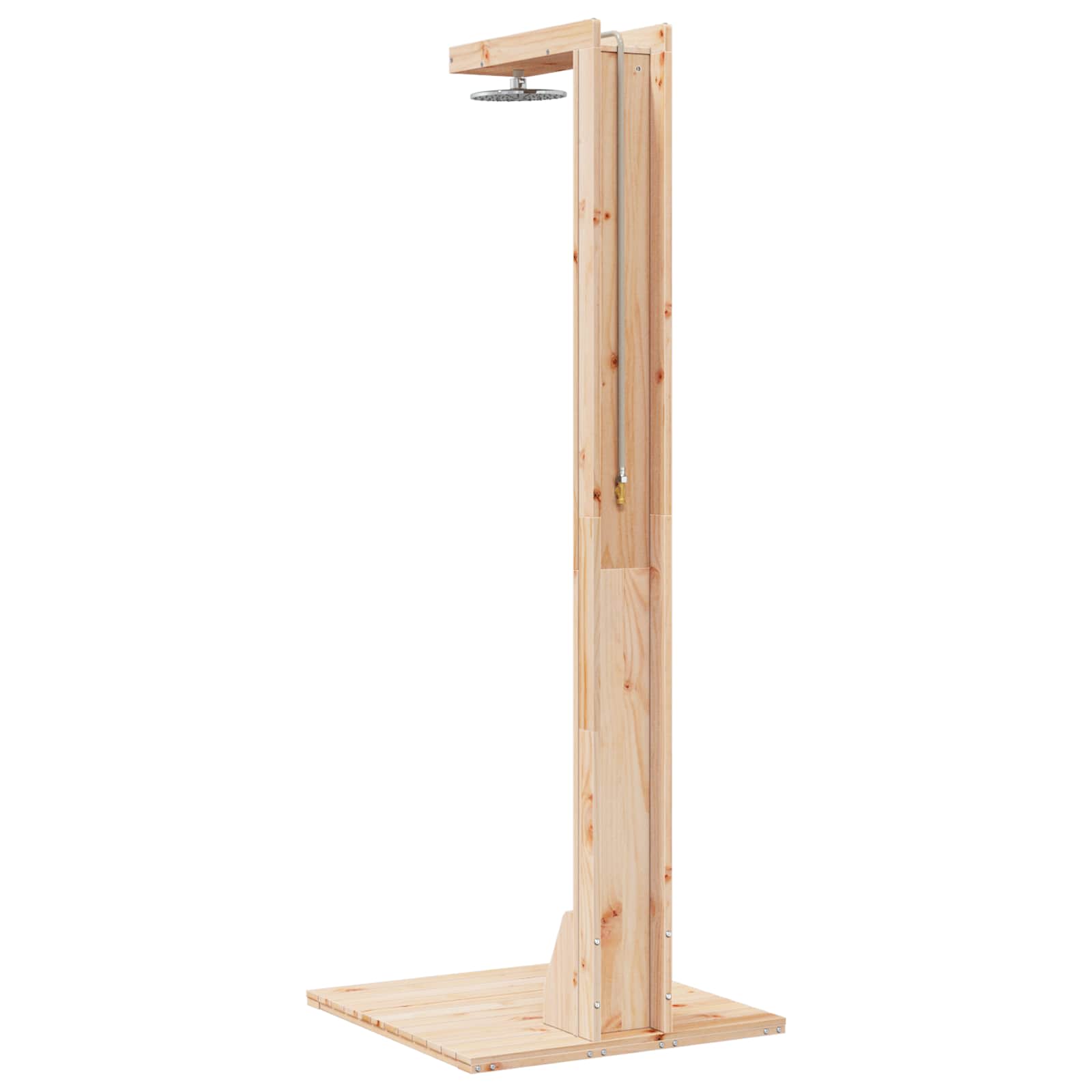 Doccia da esterno 210 cm Legno massello di pino e acciaio inox