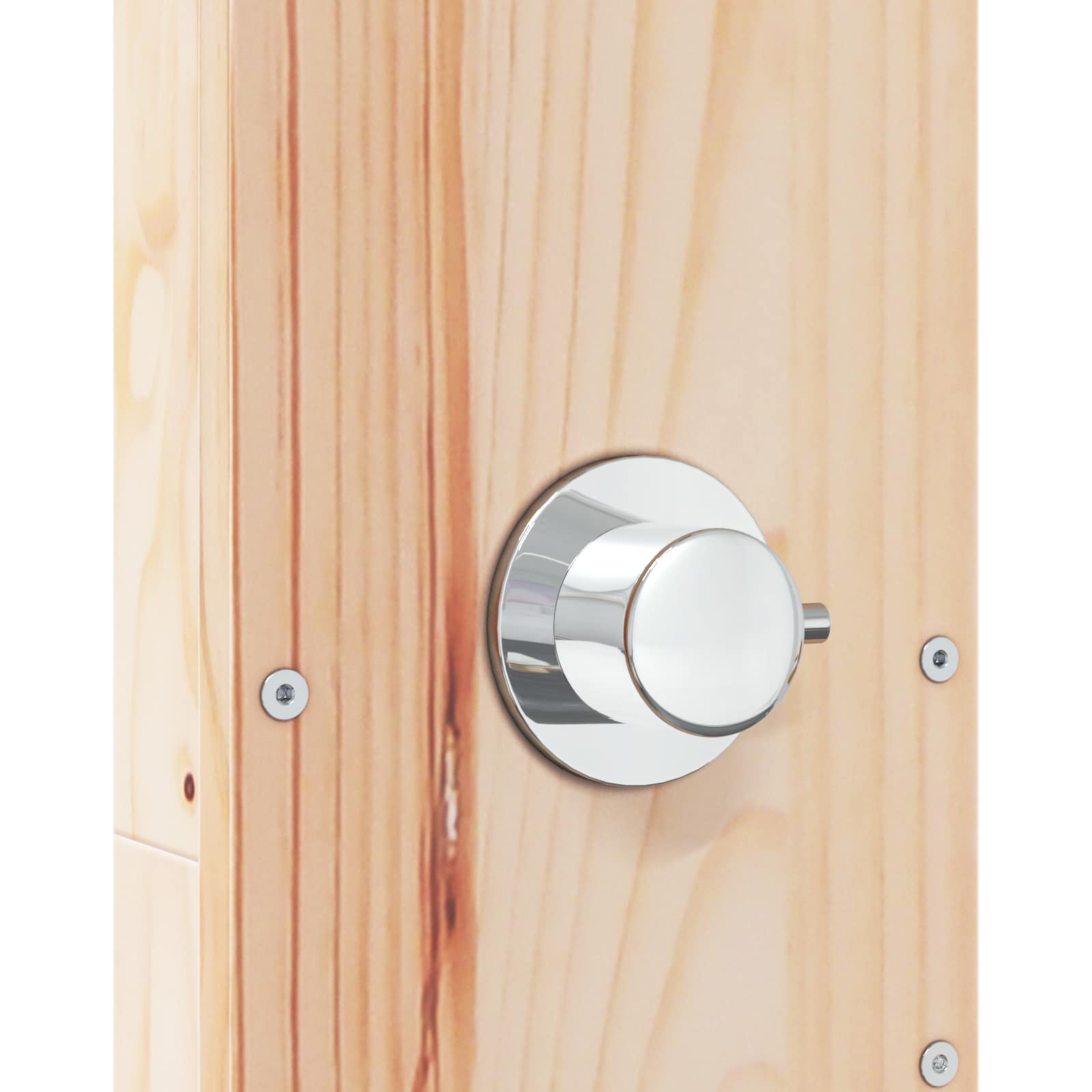 Doccia da esterno 210 cm Legno massello di pino e acciaio inox