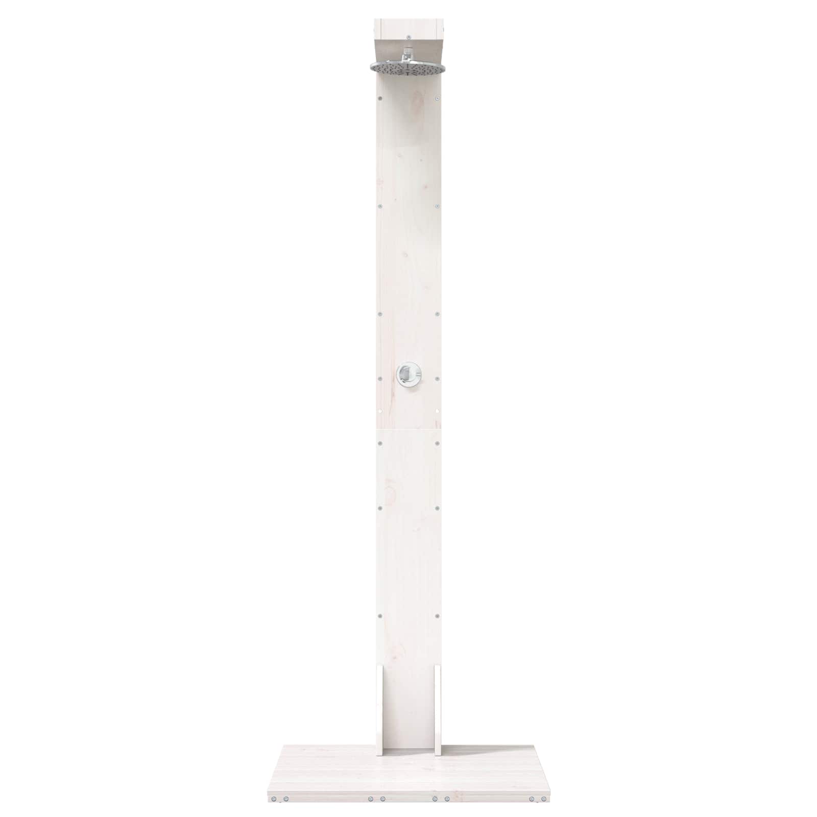 Doccia da esterno 210 cm Legno massello di pino e acciaio inox