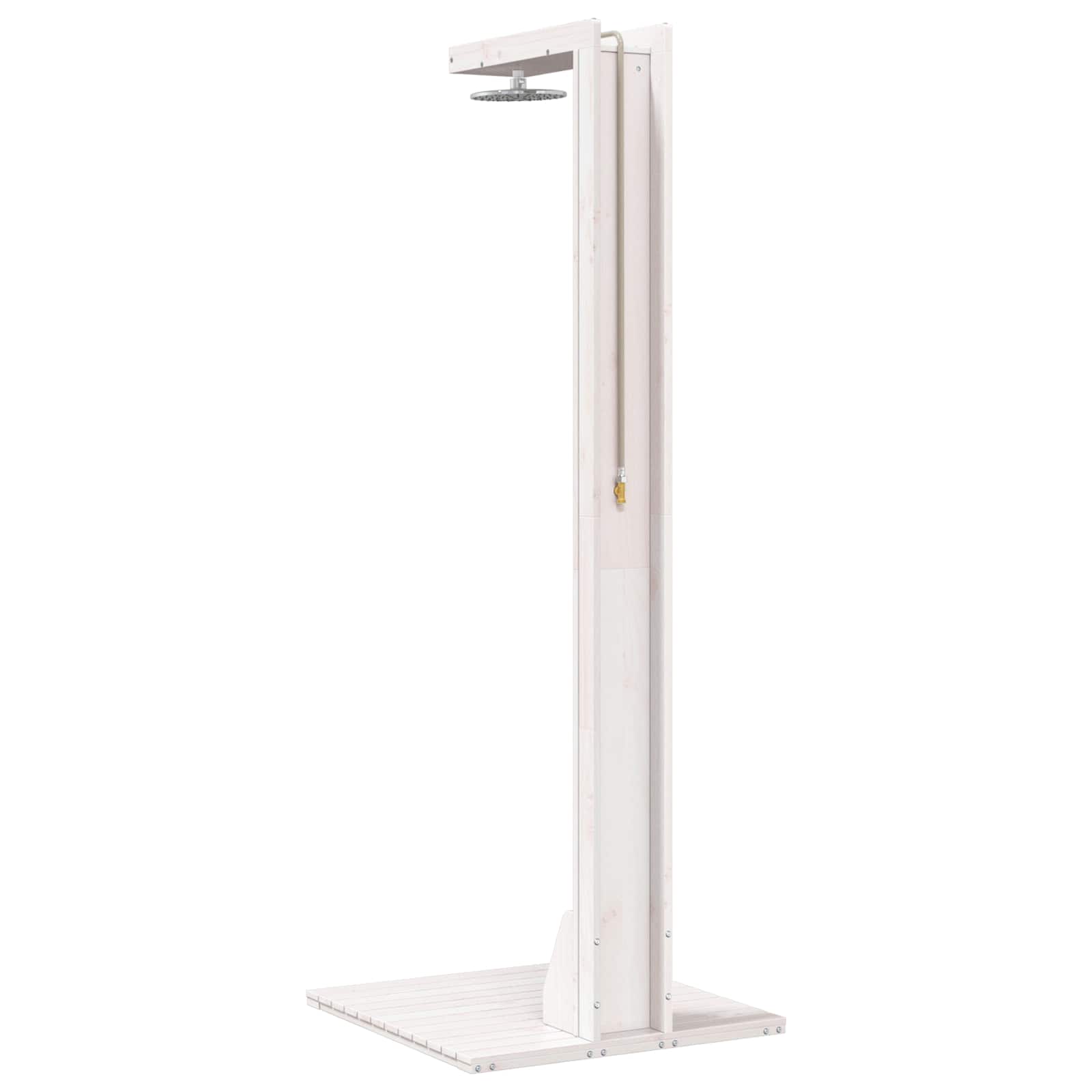 Doccia da esterno 210 cm Legno massello di pino e acciaio inox