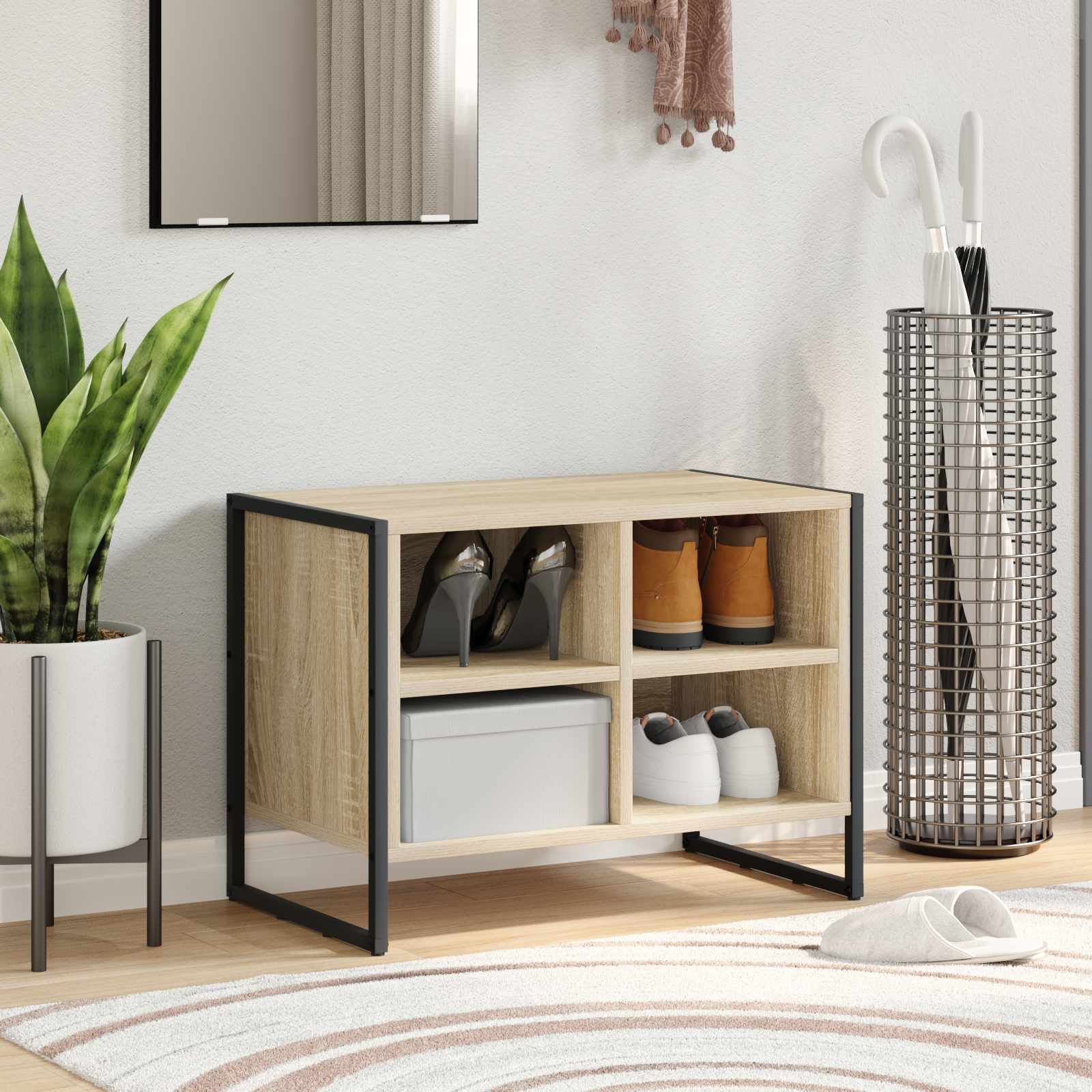 Mobile per scarpe 60 x 35 x 44 cm Legno ingegnerizzato Sonoma