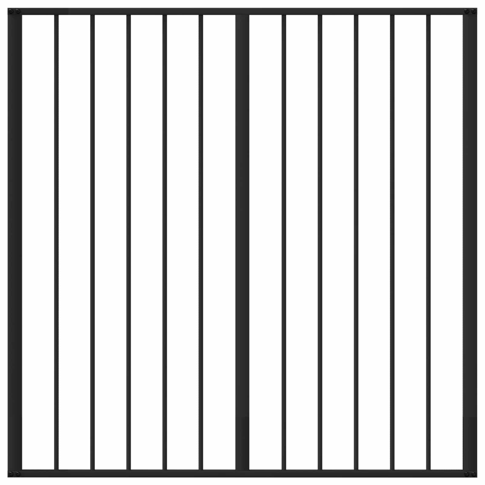 Cancello per cani 4 pz Nero 100 x 100 cm Acciaio zincato