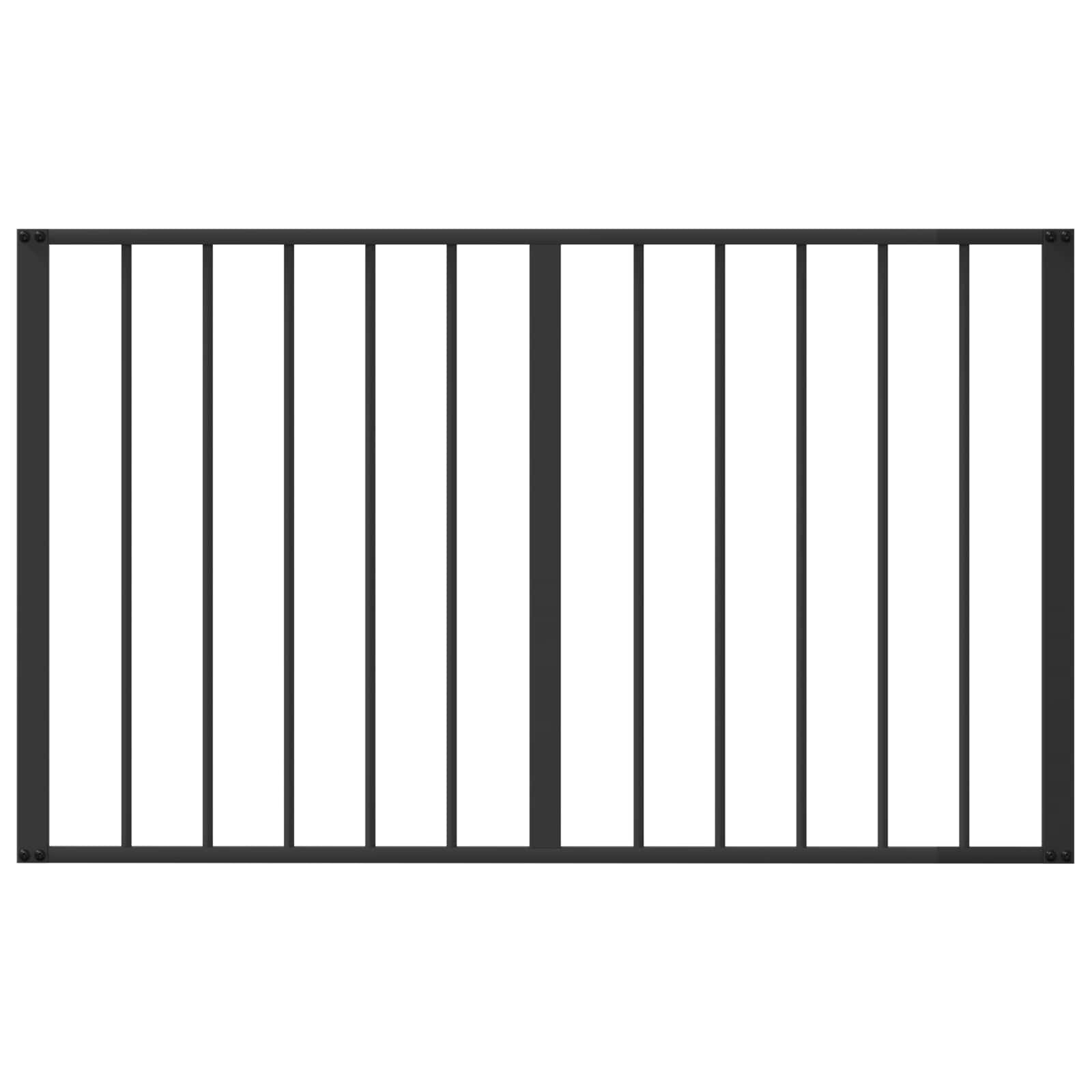 Cancello per cani 6 pz Nero 100 x 60 cm Acciaio zincato