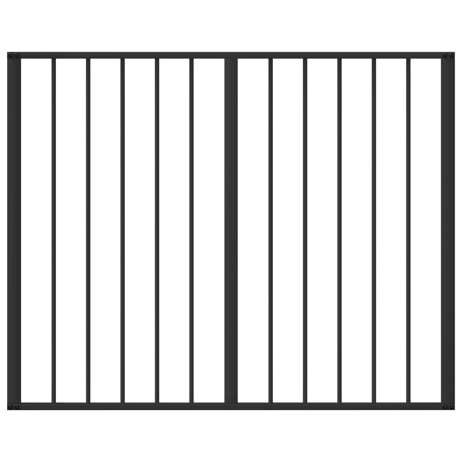 Cancello per cani 10 pz Nero 100 x 60 cm Acciaio zincato
