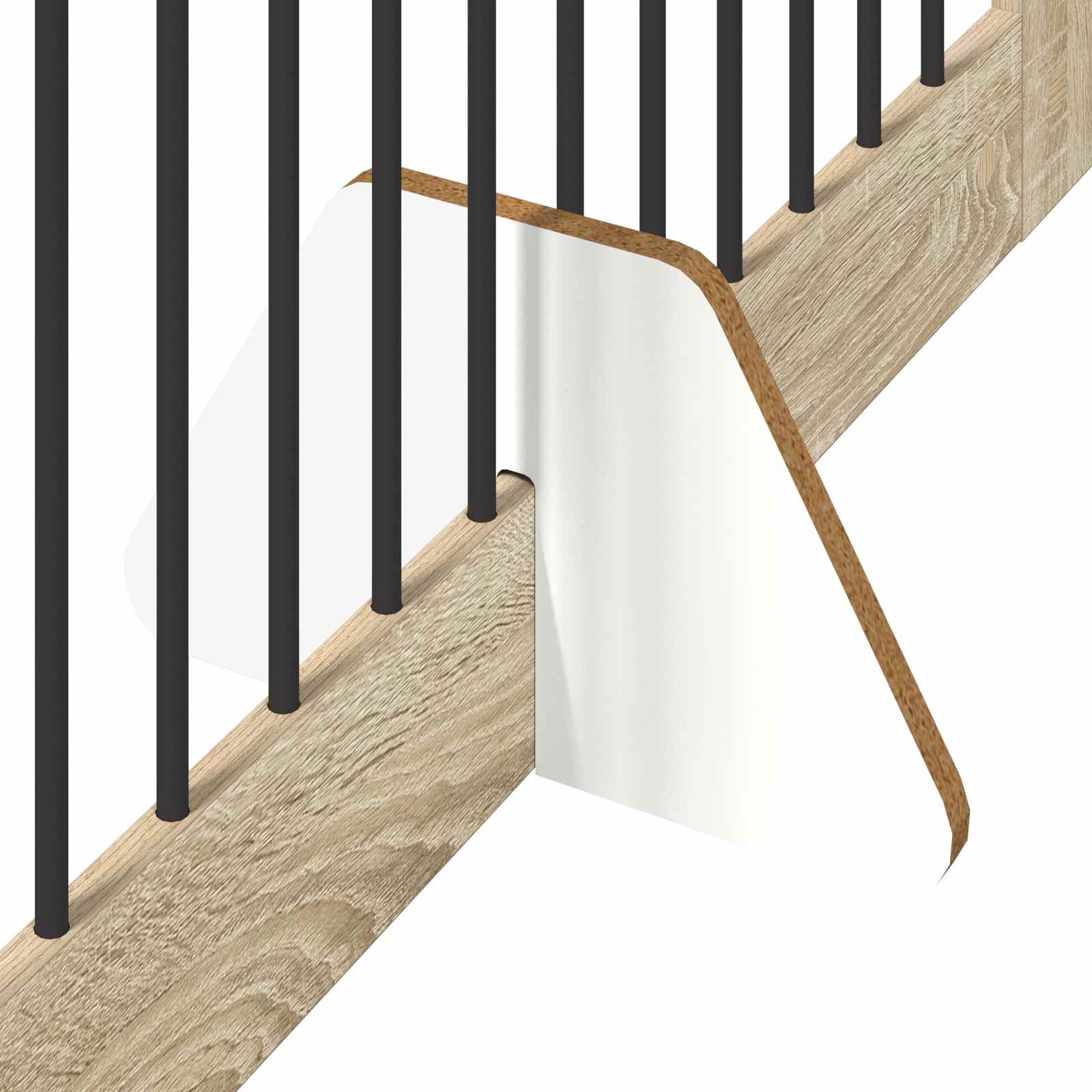 Cancello per cani pieghevole con supporti 2 pz Rovere Sonoma