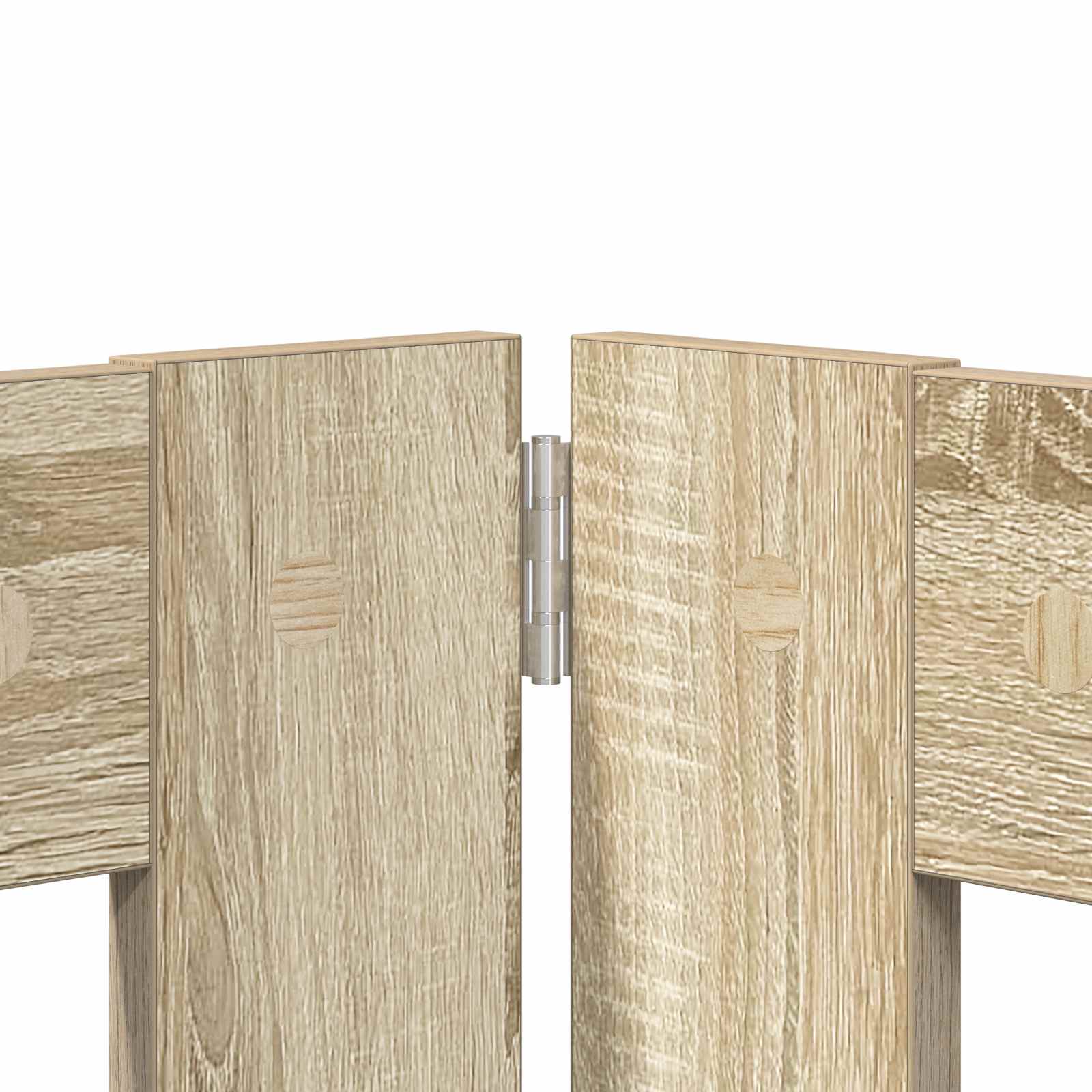 Cancello per cani pieghevole con supporti 4 pz Rovere Sonoma