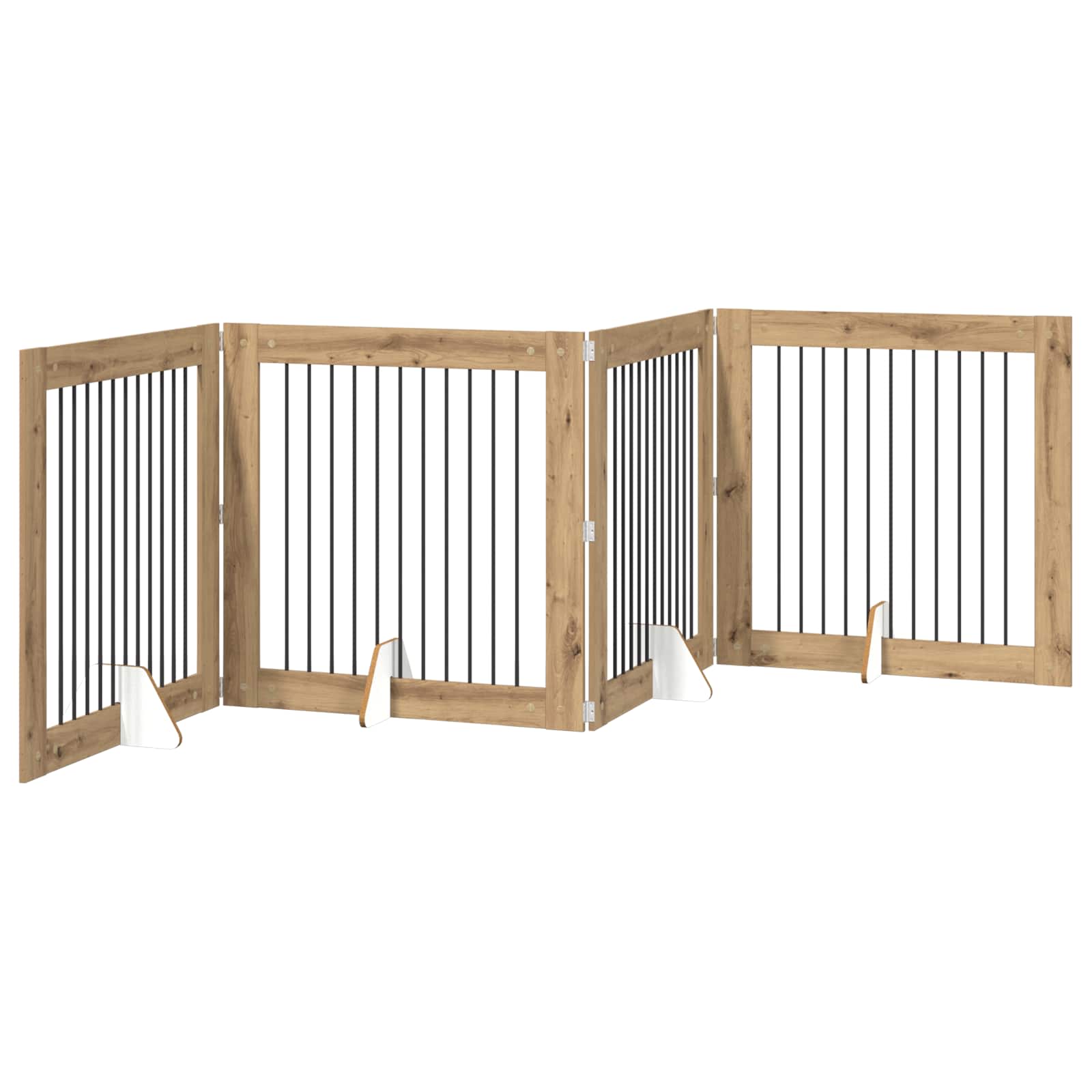 Cancello per cani pieghevole con supporti 4 pz 401 cm