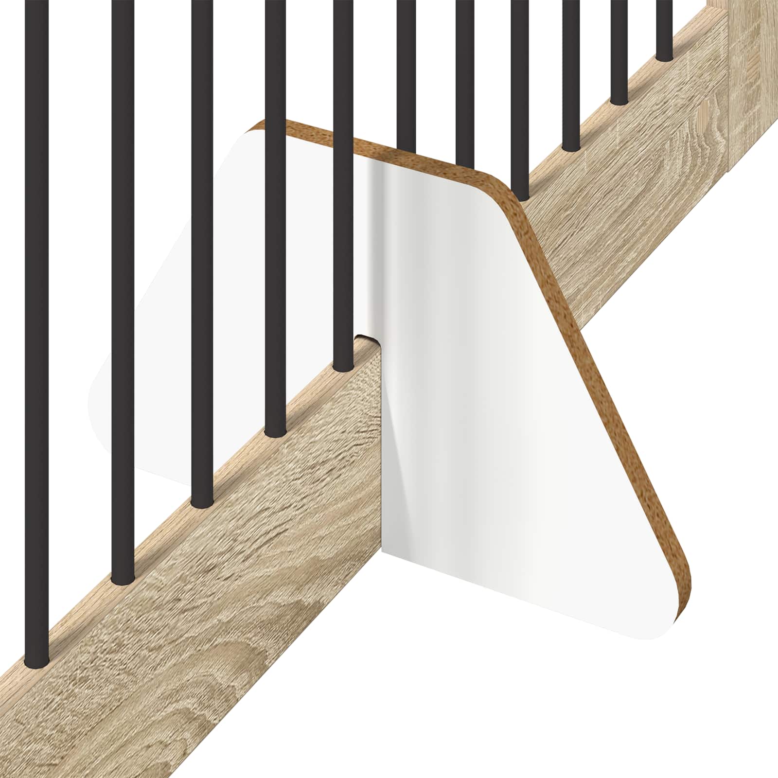 Cancello per cani pieghevole con supporti 4 pz Rovere Sonoma