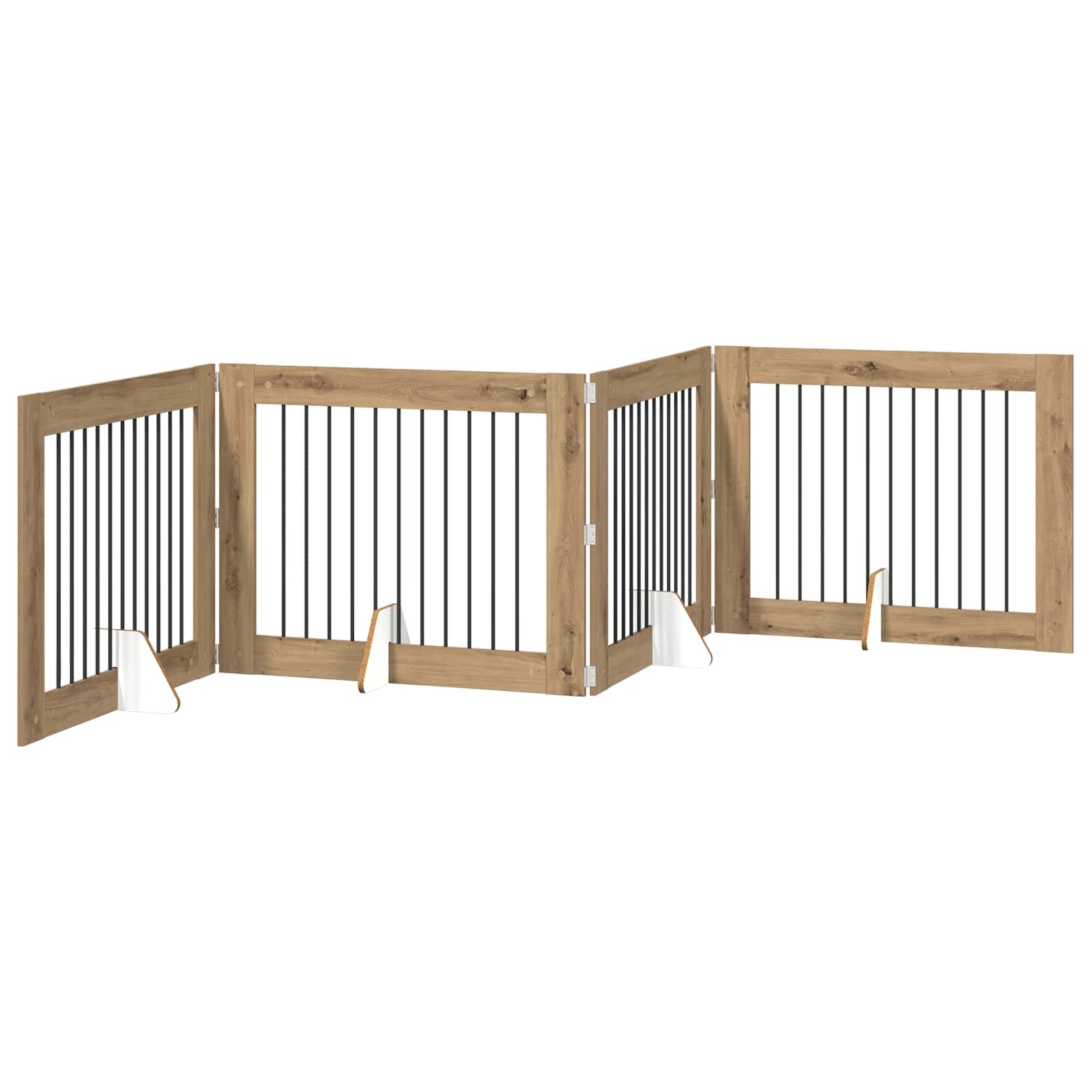 Cancello per cani pieghevole con supporti 4 pz 401 cm