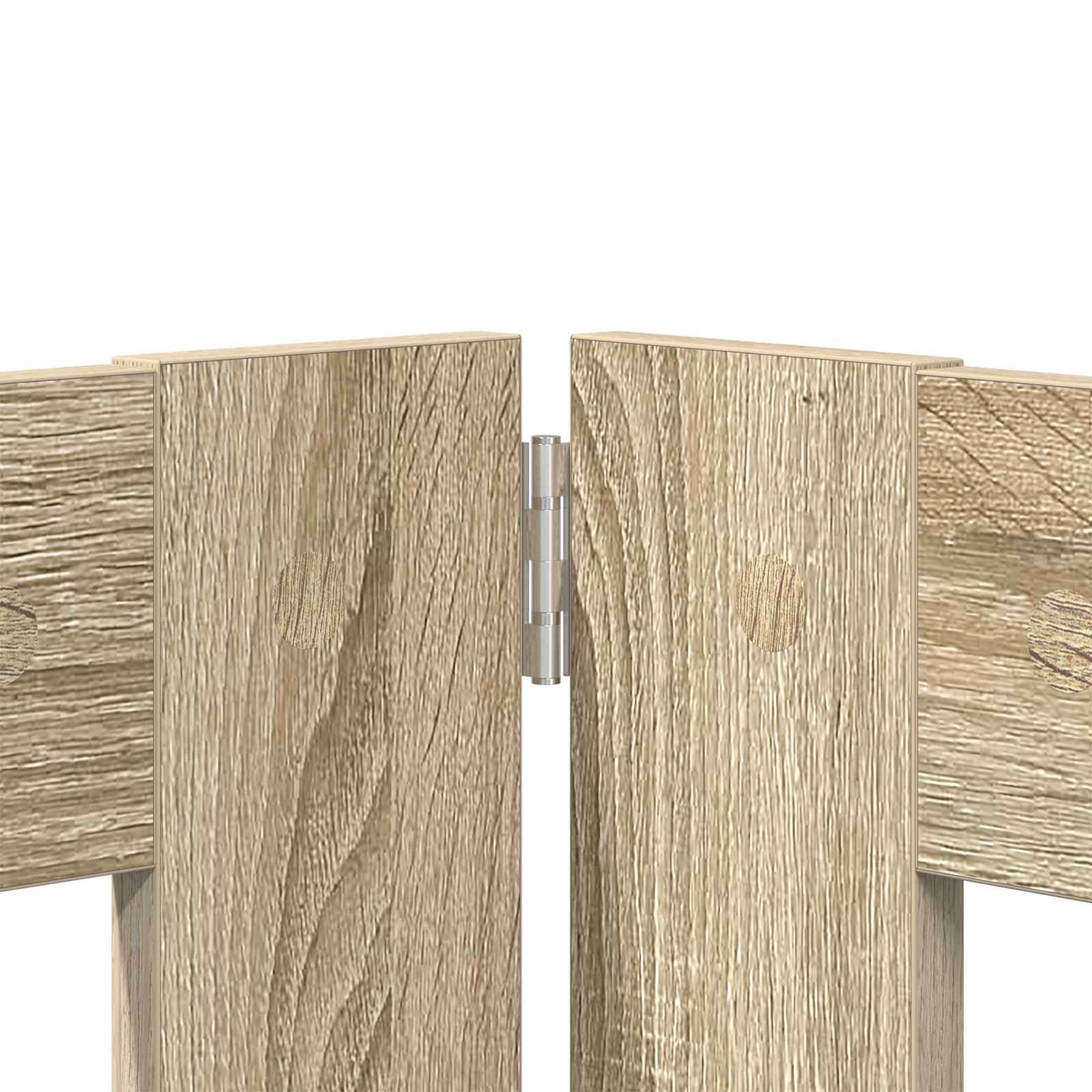 Cancello per cani pieghevole con supporti 4 pz Rovere Sonoma