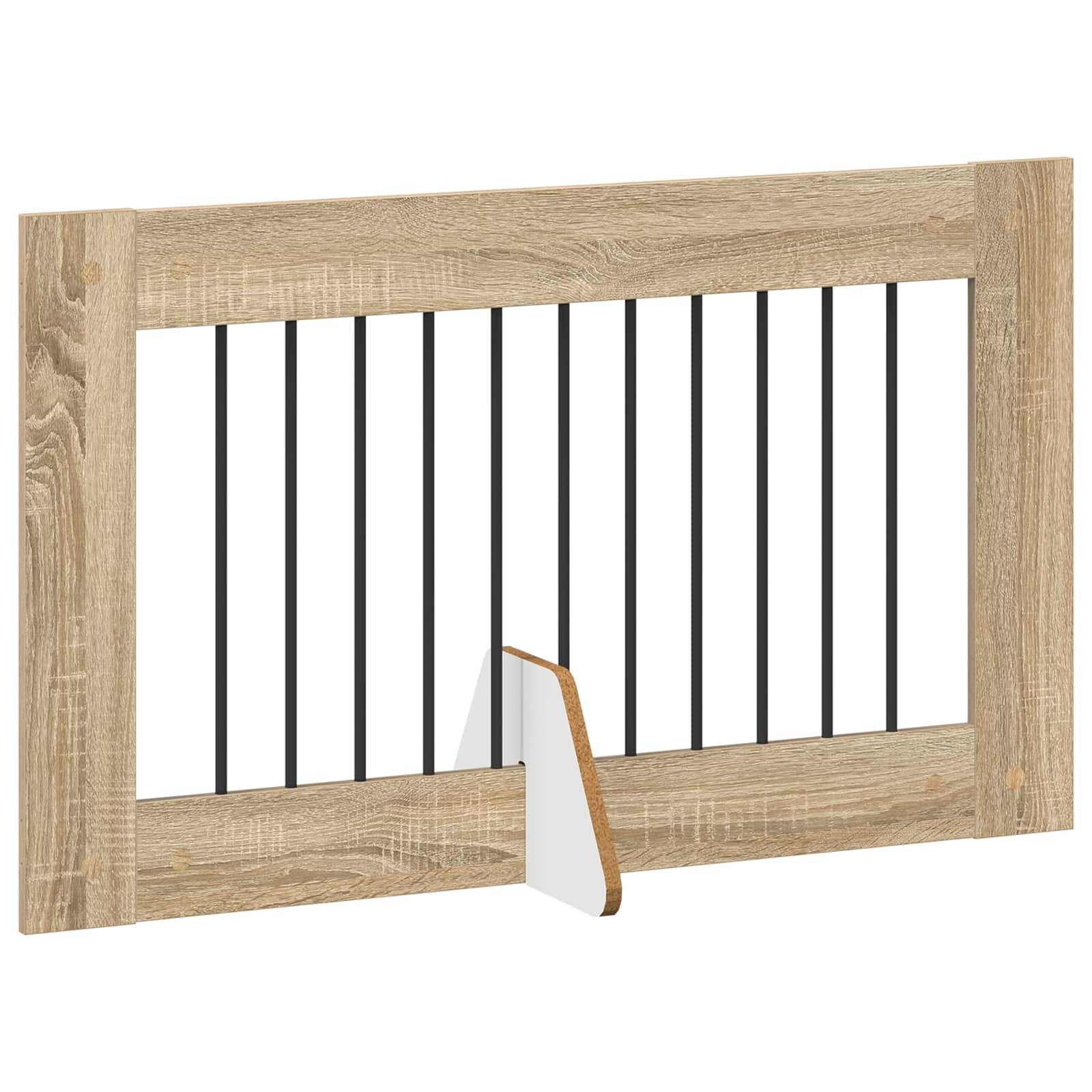 Cancello per cani pieghevole con supporti 4 pz Rovere Sonoma