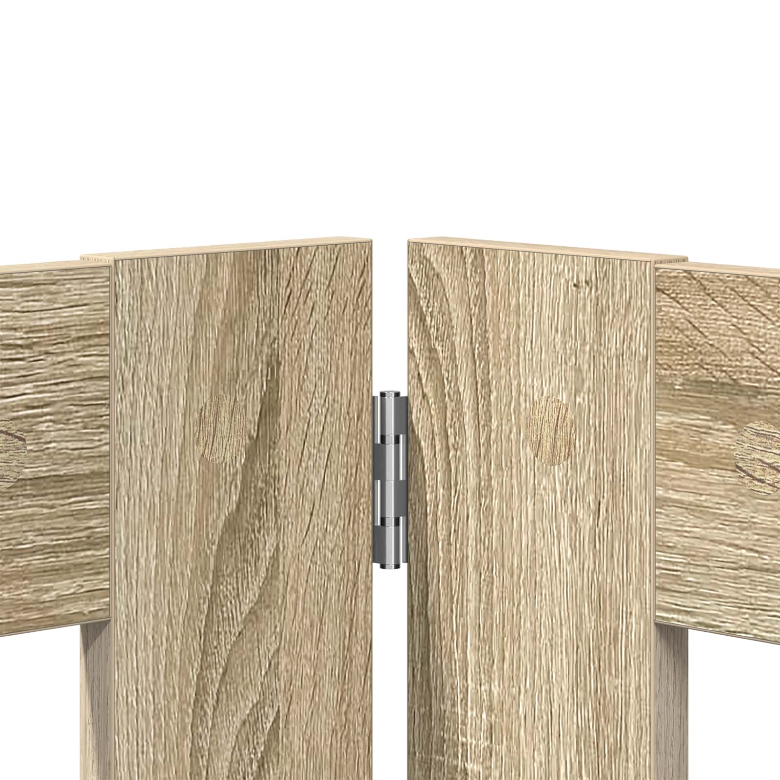 Cancello per cani pieghevole con supporti 6 pz Rovere Sonoma