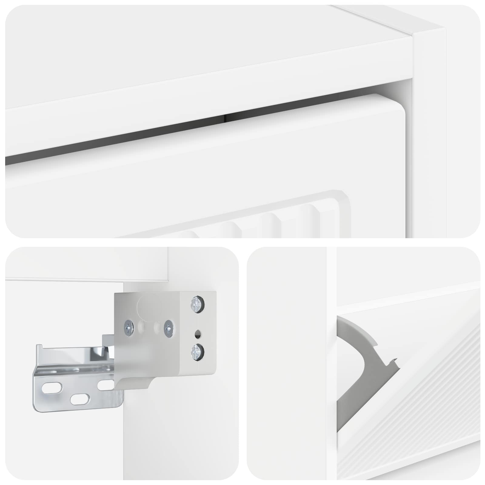 Mobiletto per Scarpe da Muro EDE 71 x 17 x 43 cm Bianco