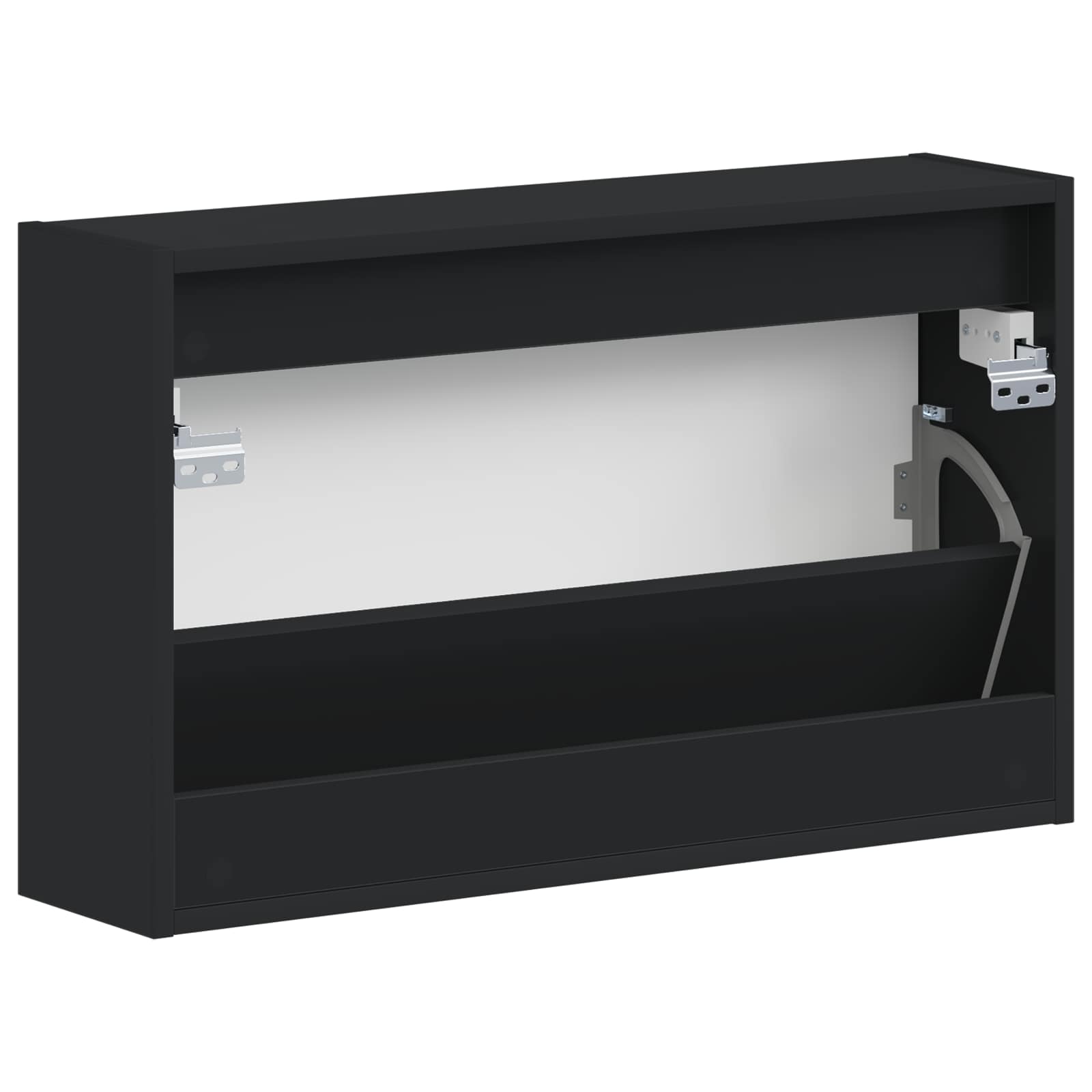 Mobiletto per Scarpe da Muro EDE 71 x 17 x 43 cm Nero