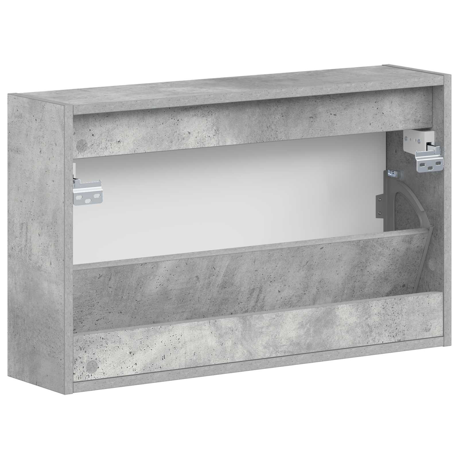 Mobiletto per Scarpe da Muro EDE 71 x 17 x 43 cm Grigio Cemento