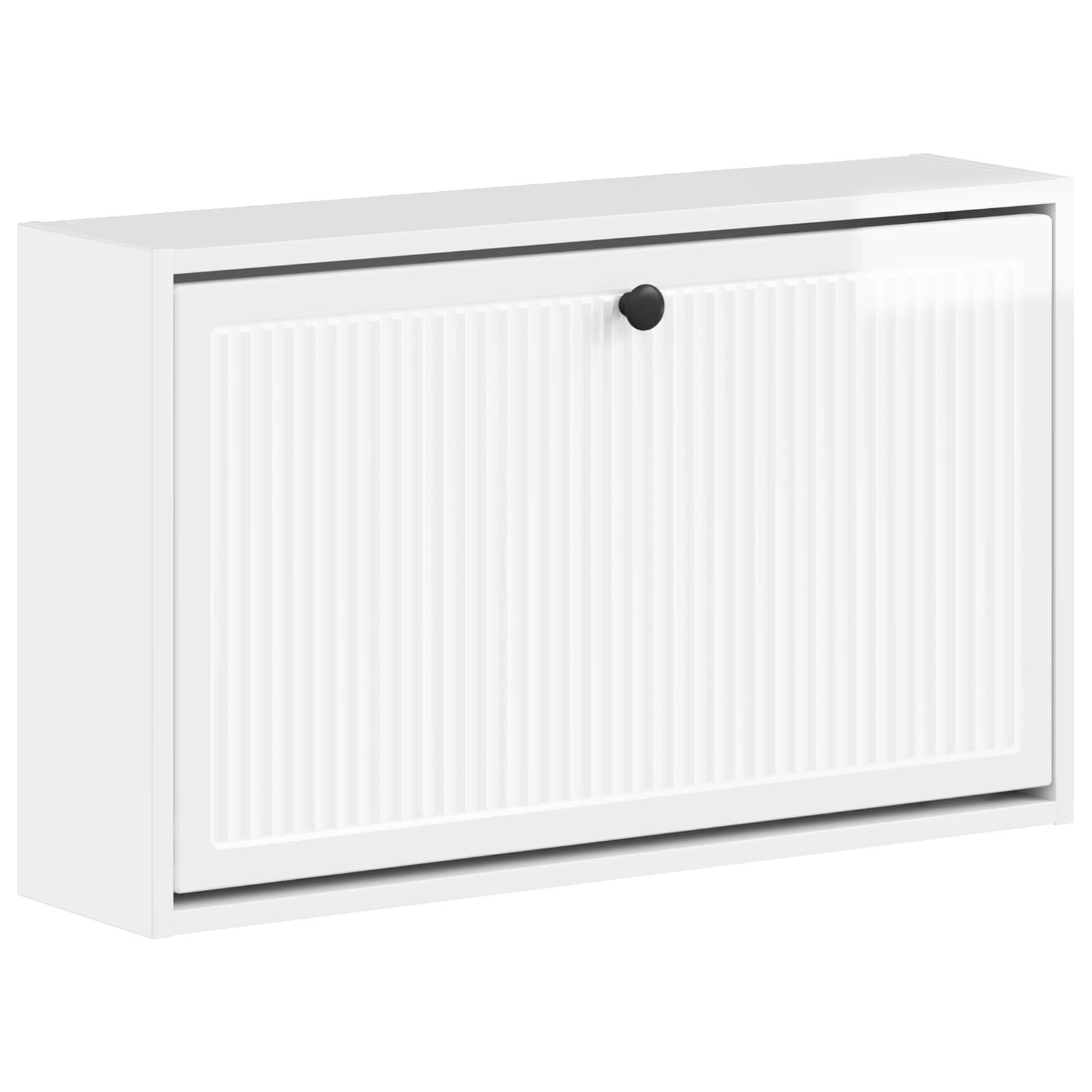 Mobiletto per Scarpe da Muro EDE 71 x 17 x 43 cm Bianco Lucido