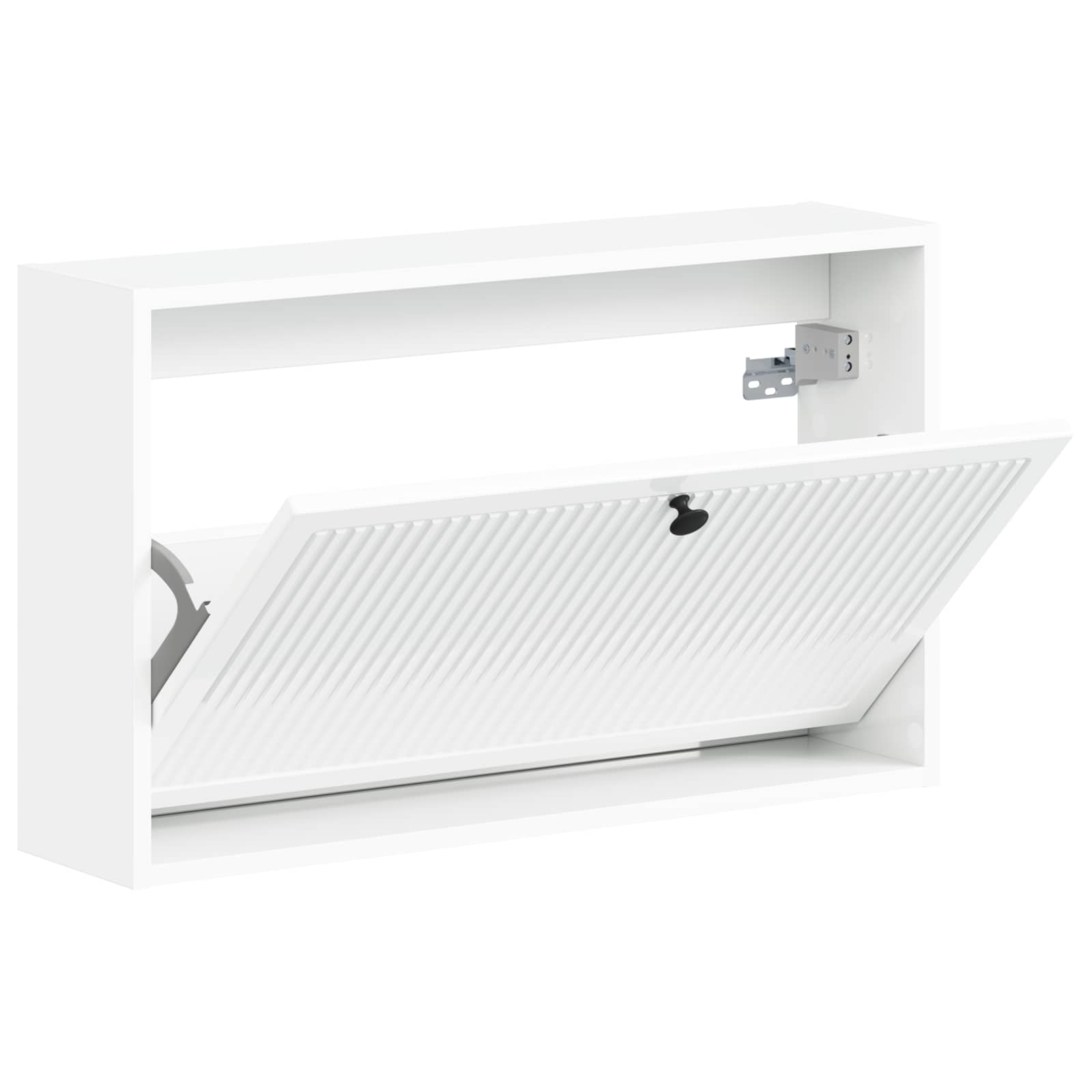 Mobiletto per Scarpe da Muro EDE 71 x 17 x 43 cm Bianco Lucido