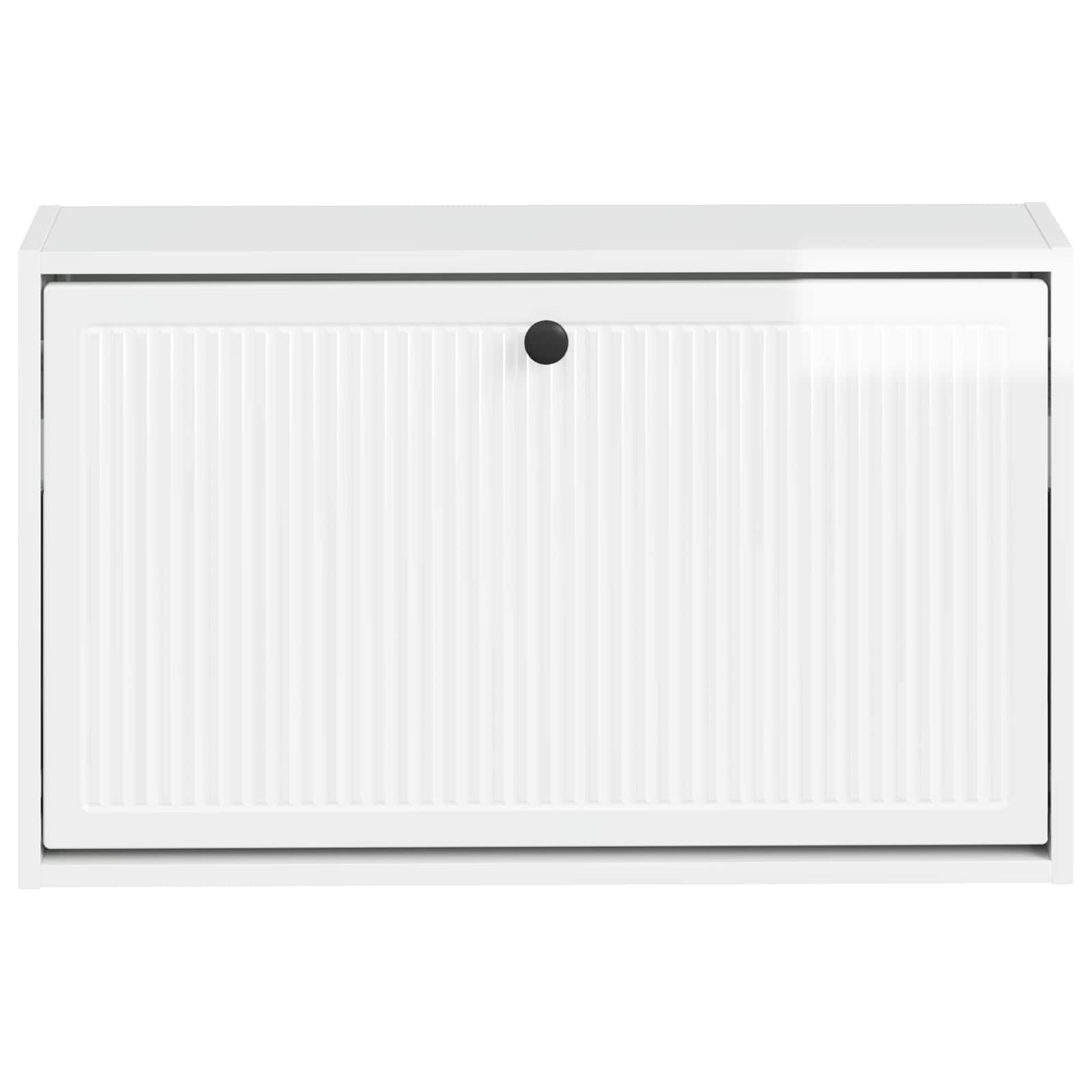 Mobiletto per Scarpe da Muro EDE 71 x 17 x 43 cm Bianco Lucido
