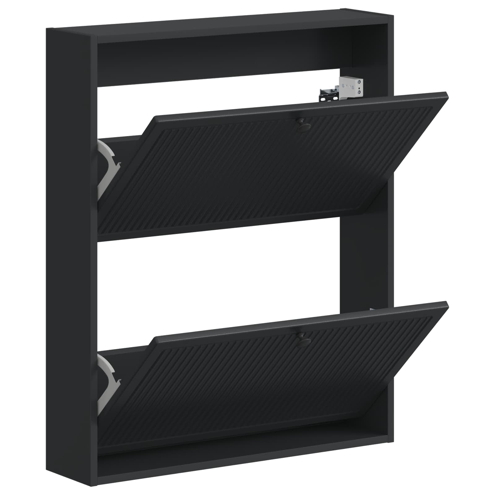 Mobiletto per Scarpe da Muro EDE 71 x 17 x 86 cm Nero