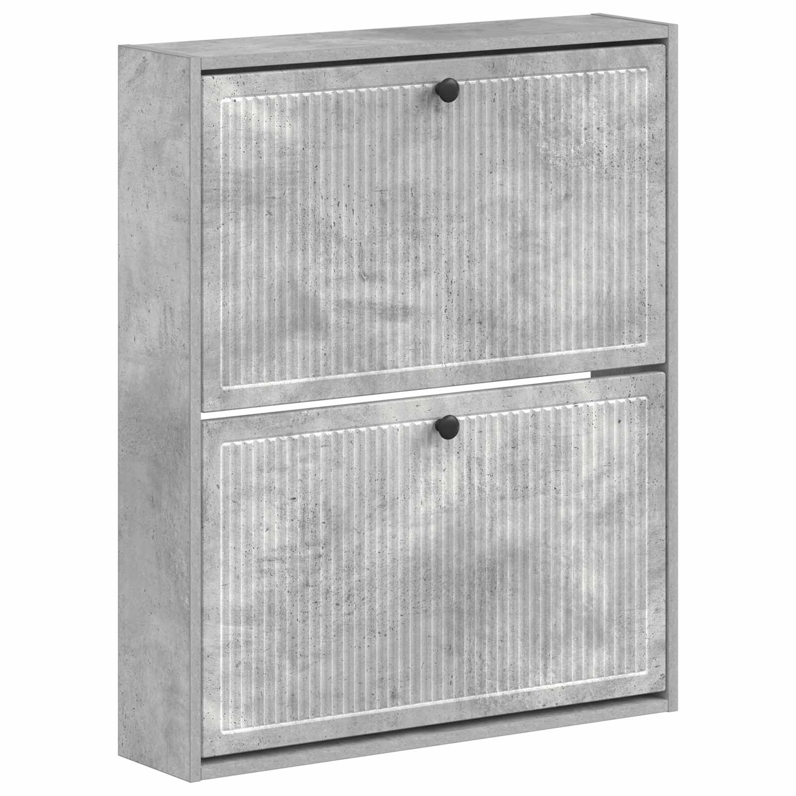 Mobiletto per Scarpe da Muro EDE 71 x 17 x 86 cm Grigio Cemento