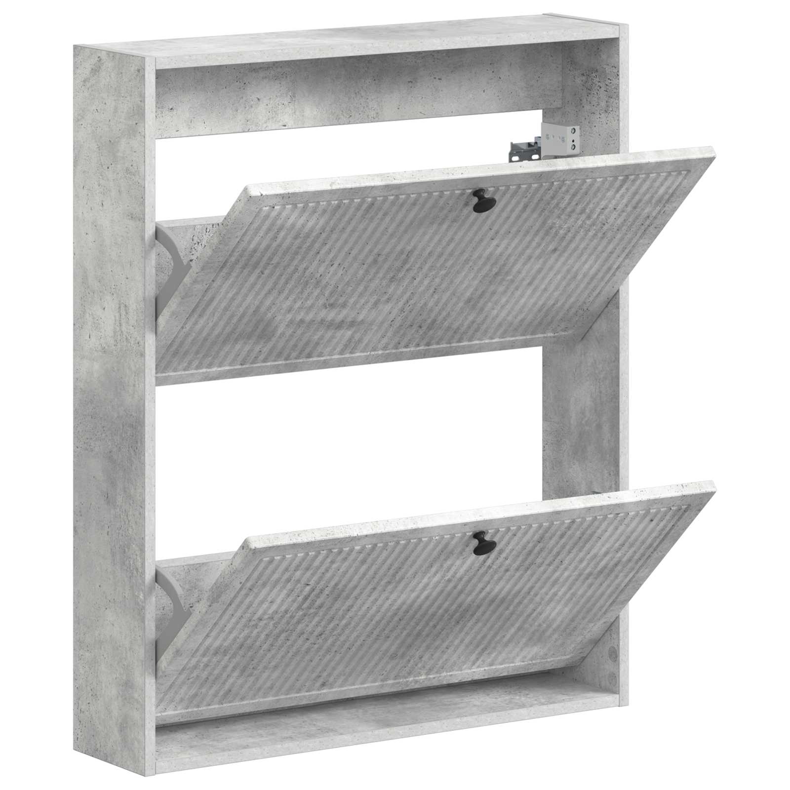 Mobiletto per Scarpe da Muro EDE 71 x 17 x 86 cm Grigio Cemento